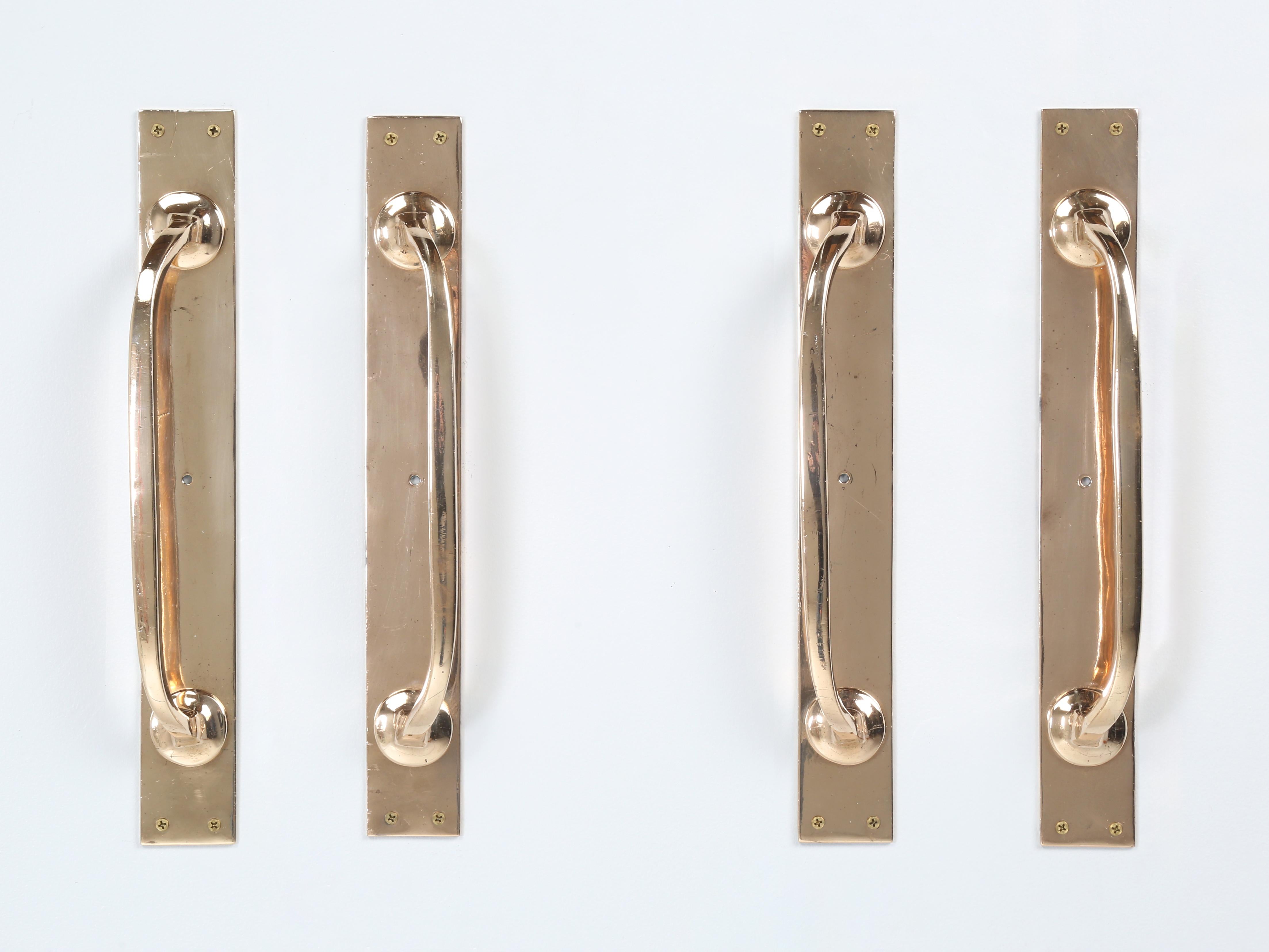 Pair Bronze Door Pulls Large Enough for a SubZero Victorian (2) Pairs Available For Sale 3