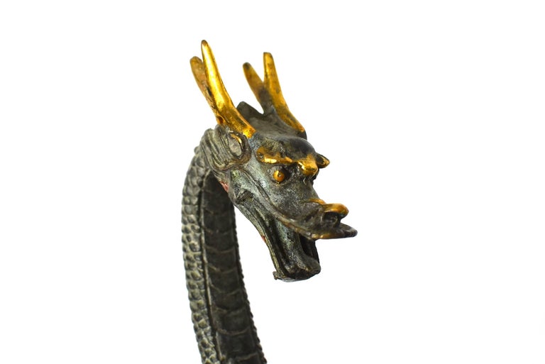 Pair of Bronze Dragons, Large, Standing at 1stdibs