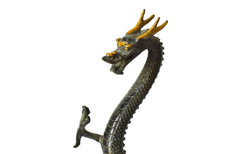 Pair of Bronze Dragons, Large, Standing at 1stDibs