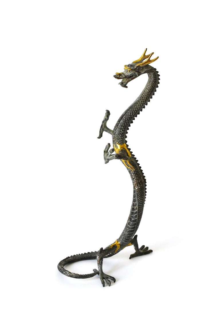 Pair of Bronze Dragons, Large, Standing at 1stDibs