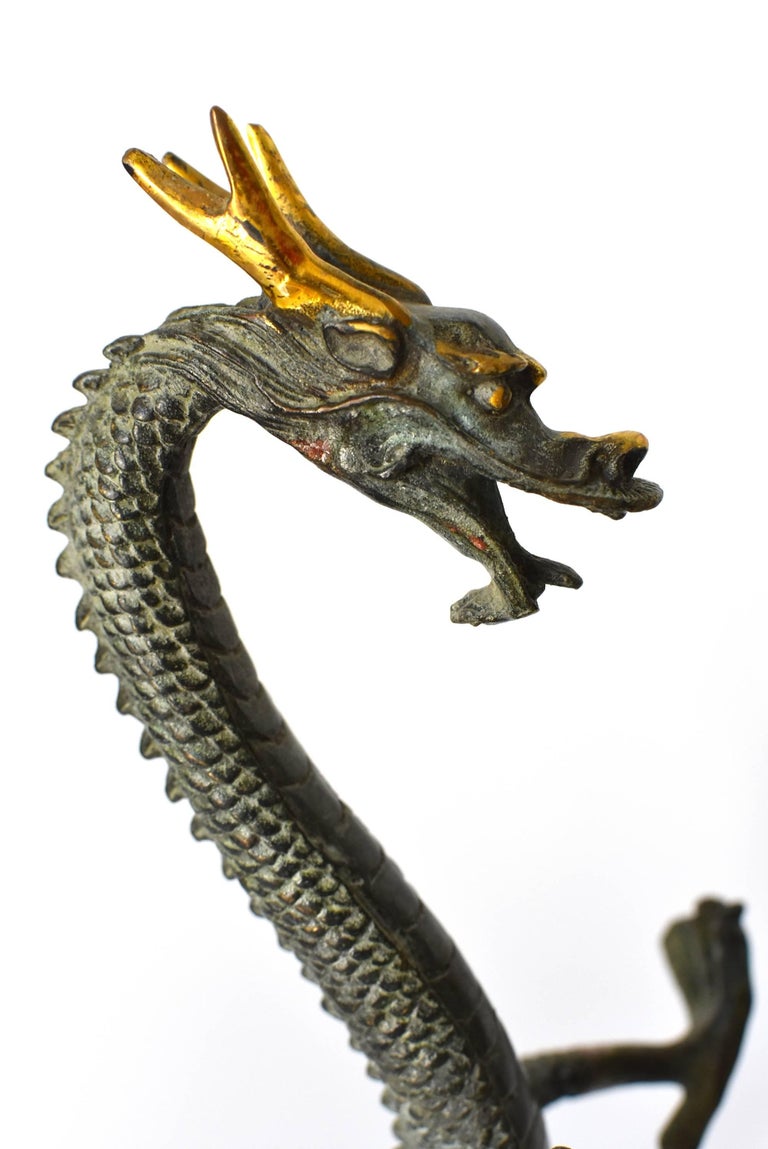 Pair of Bronze Dragons, Large, Standing at 1stDibs
