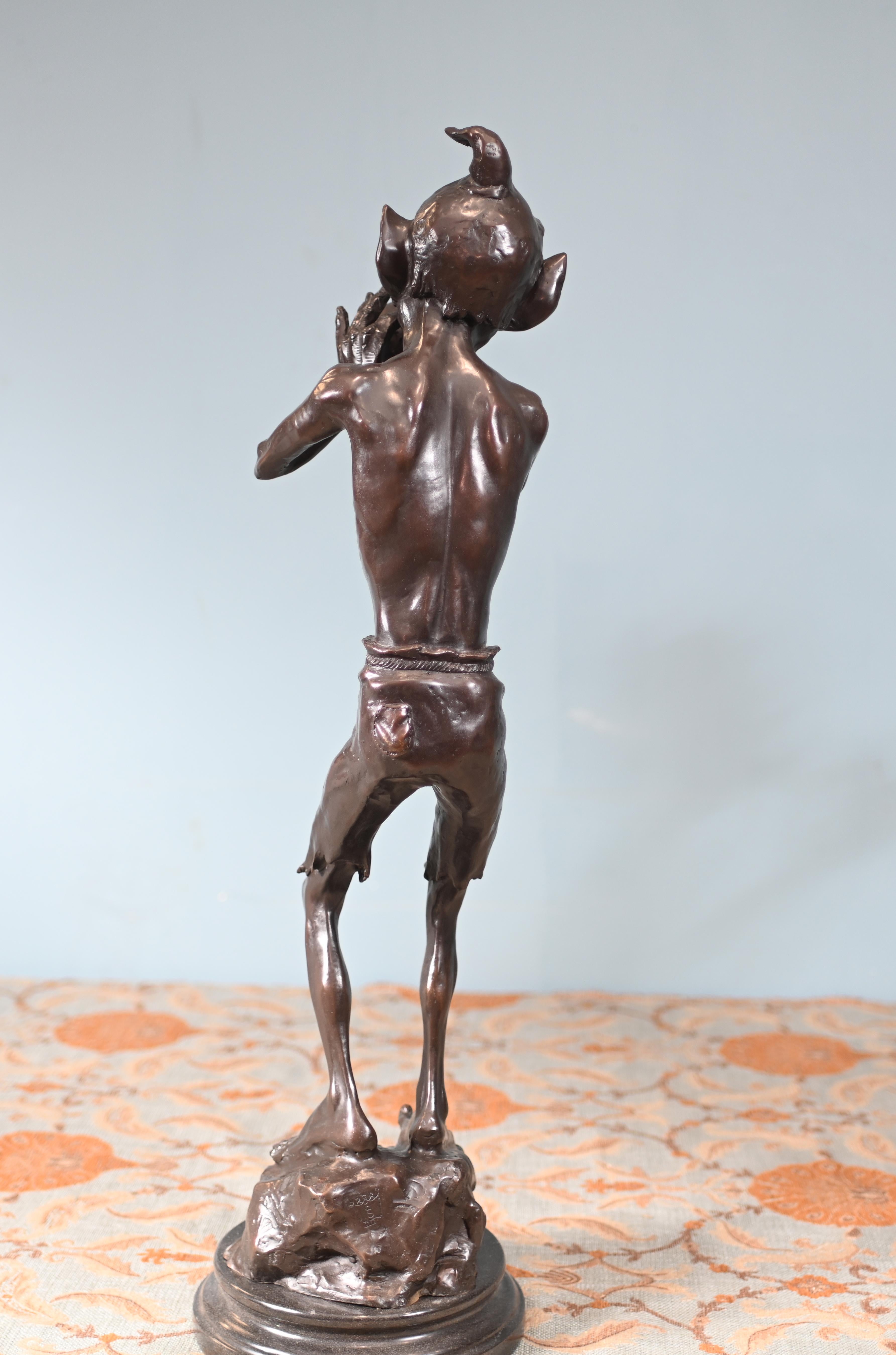 Coppia di statue di bronzo Pixie Elph Fairey Piper Casting in vendita 7