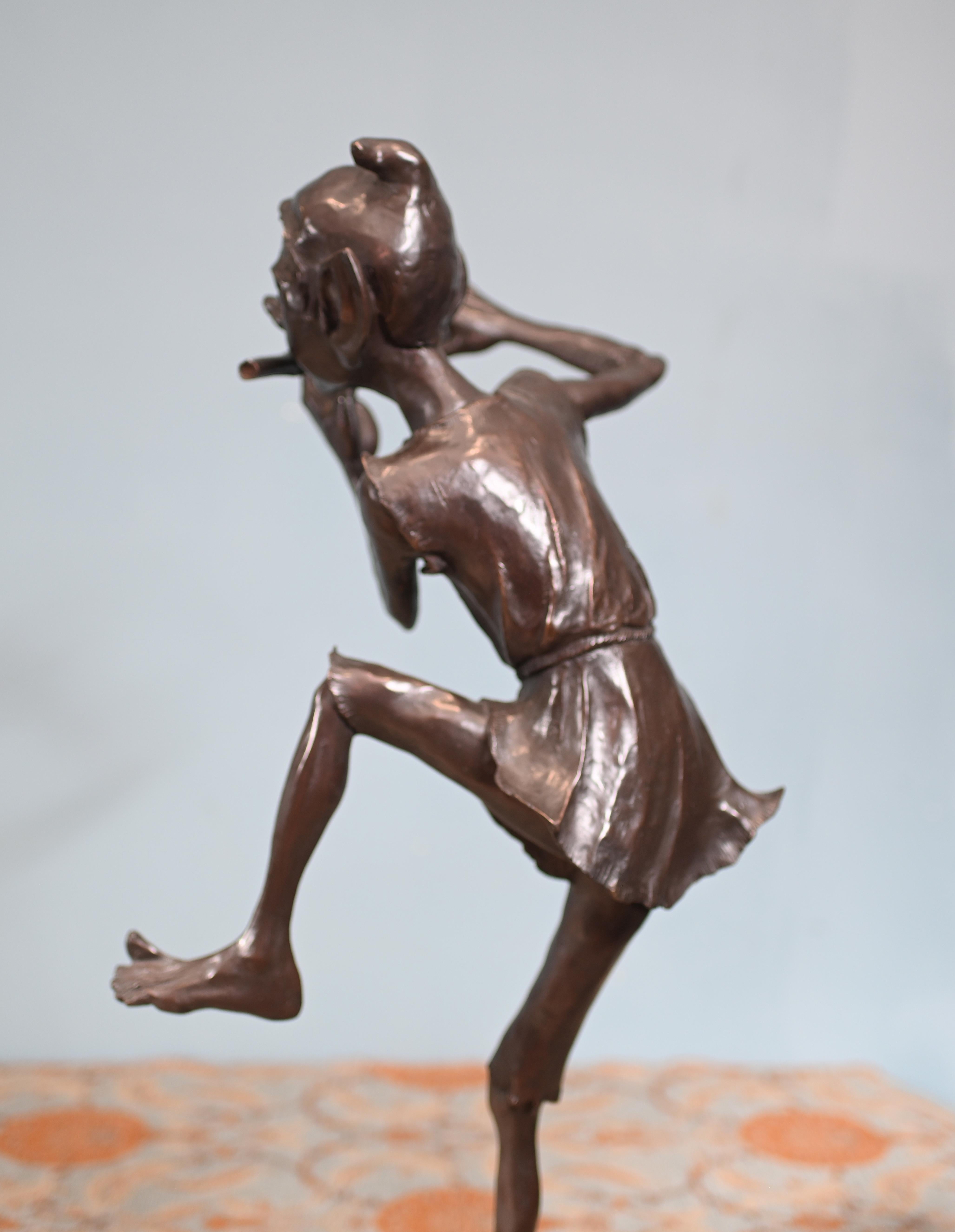 Coppia di statue di bronzo Pixie Elph Fairey Piper Casting in vendita 4
