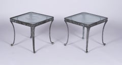 Pair Brown Jordan Aluminum Classic ll side tables circa 1970s