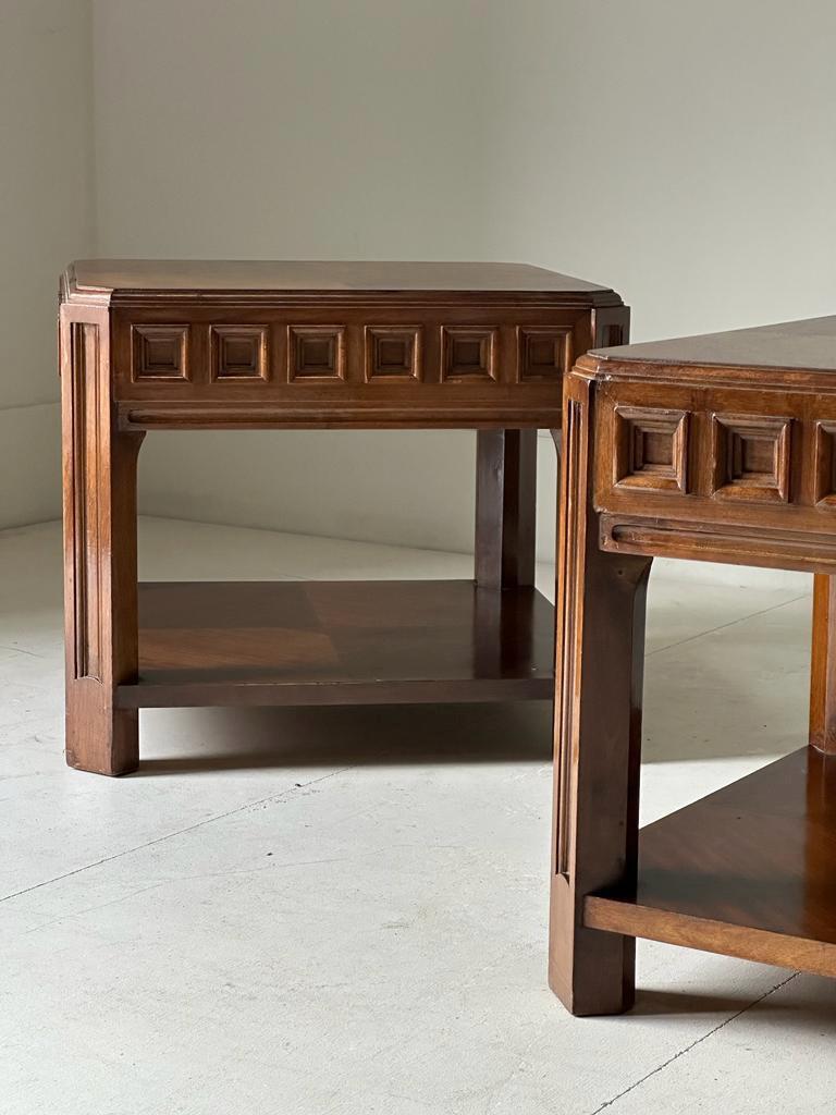 Pair Brutalist Design Side Tables, France, 1960s For Sale 1