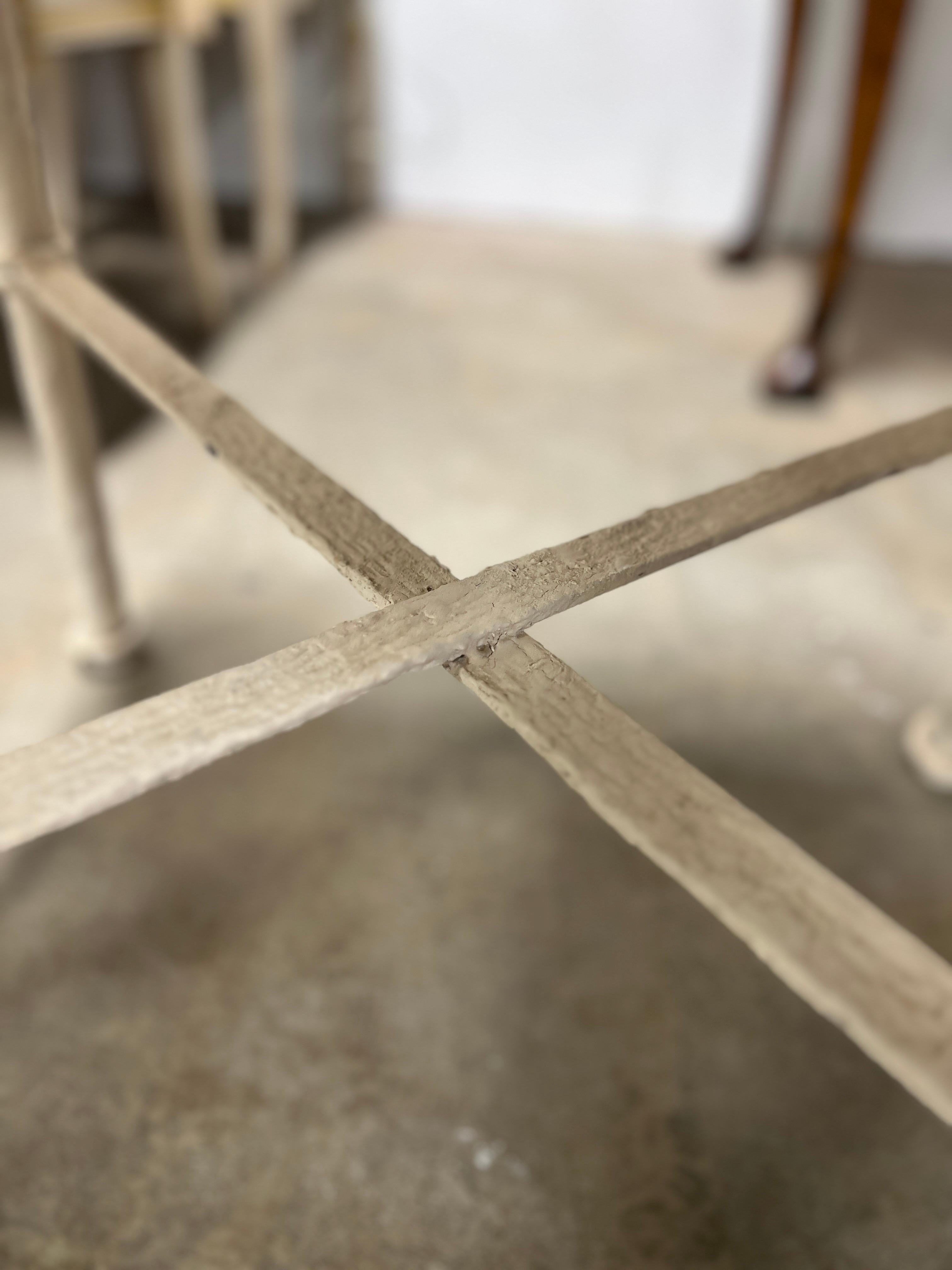 Pair, Brutalist Giacometti Style Iron & Marble Top Side Tables Circa 1960 5