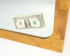 Pair Burl Walnut Mid Century Modern Milo Baughman Rectangle Wall Mirrors MINT!