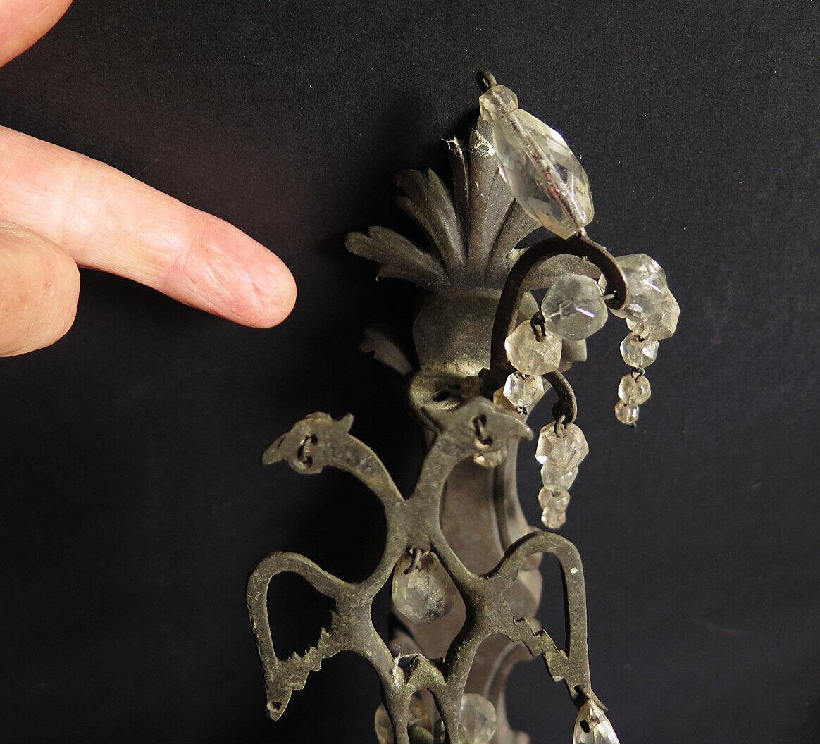 Coppia c1790 Russia Imperiale placcata in argento con cristalli in vendita 1