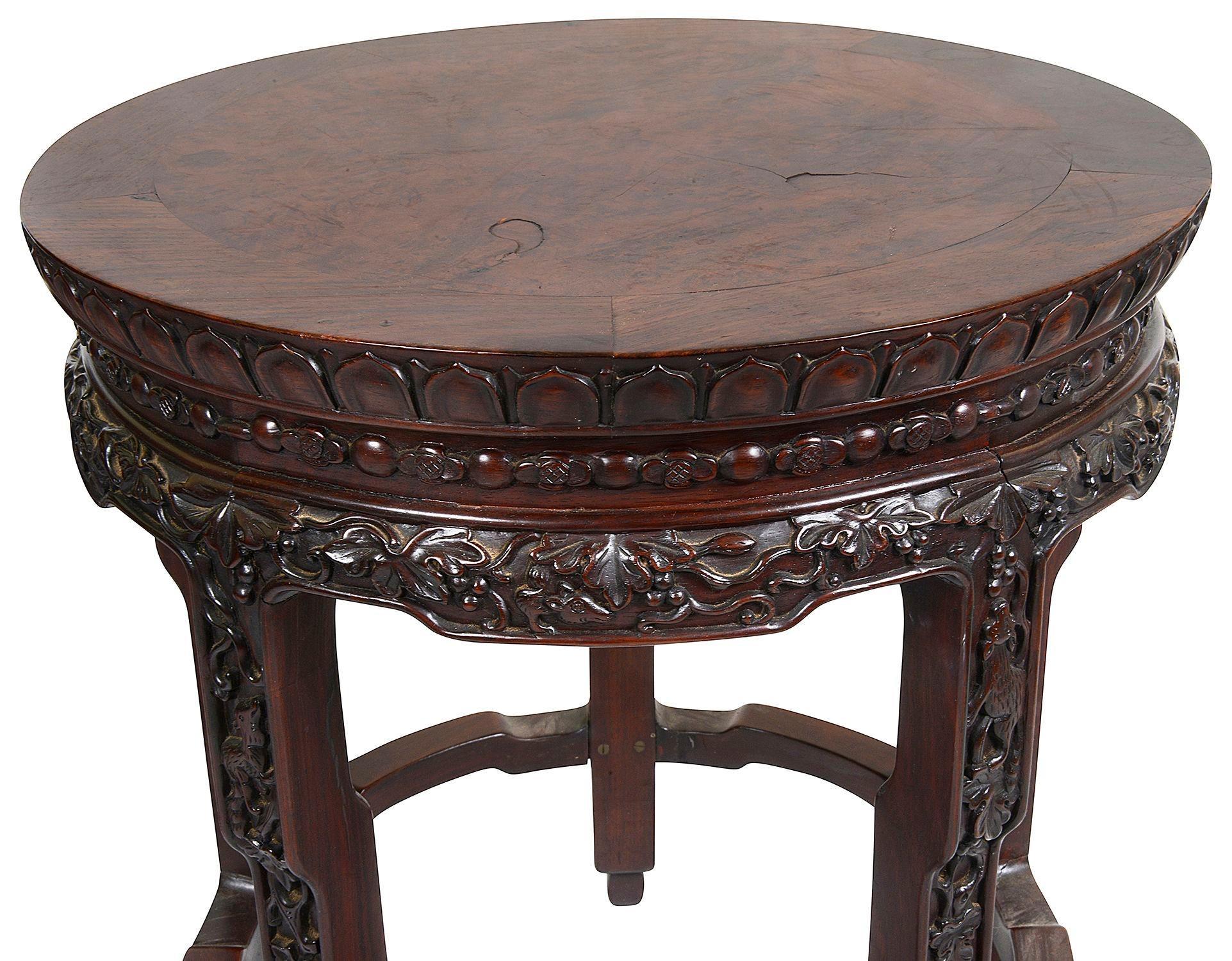Paire de stands chinois en bois dur datant du 19e siècle. Bon état - En vente à Brighton, Sussex