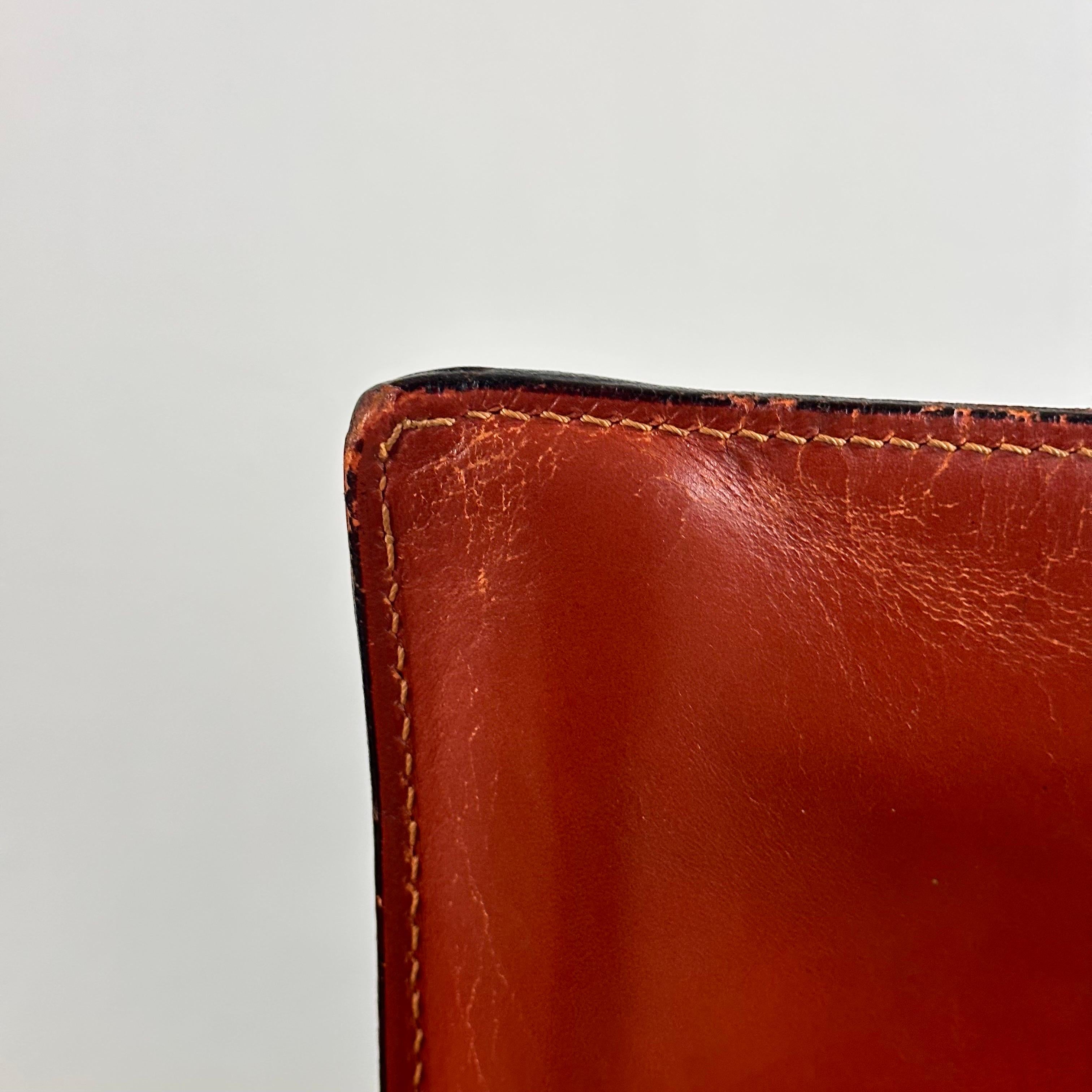 Paar CAB 412 Stühle von Mario Bellini für Cassina aus rotem Leder, 1970er Jahre im Angebot 8