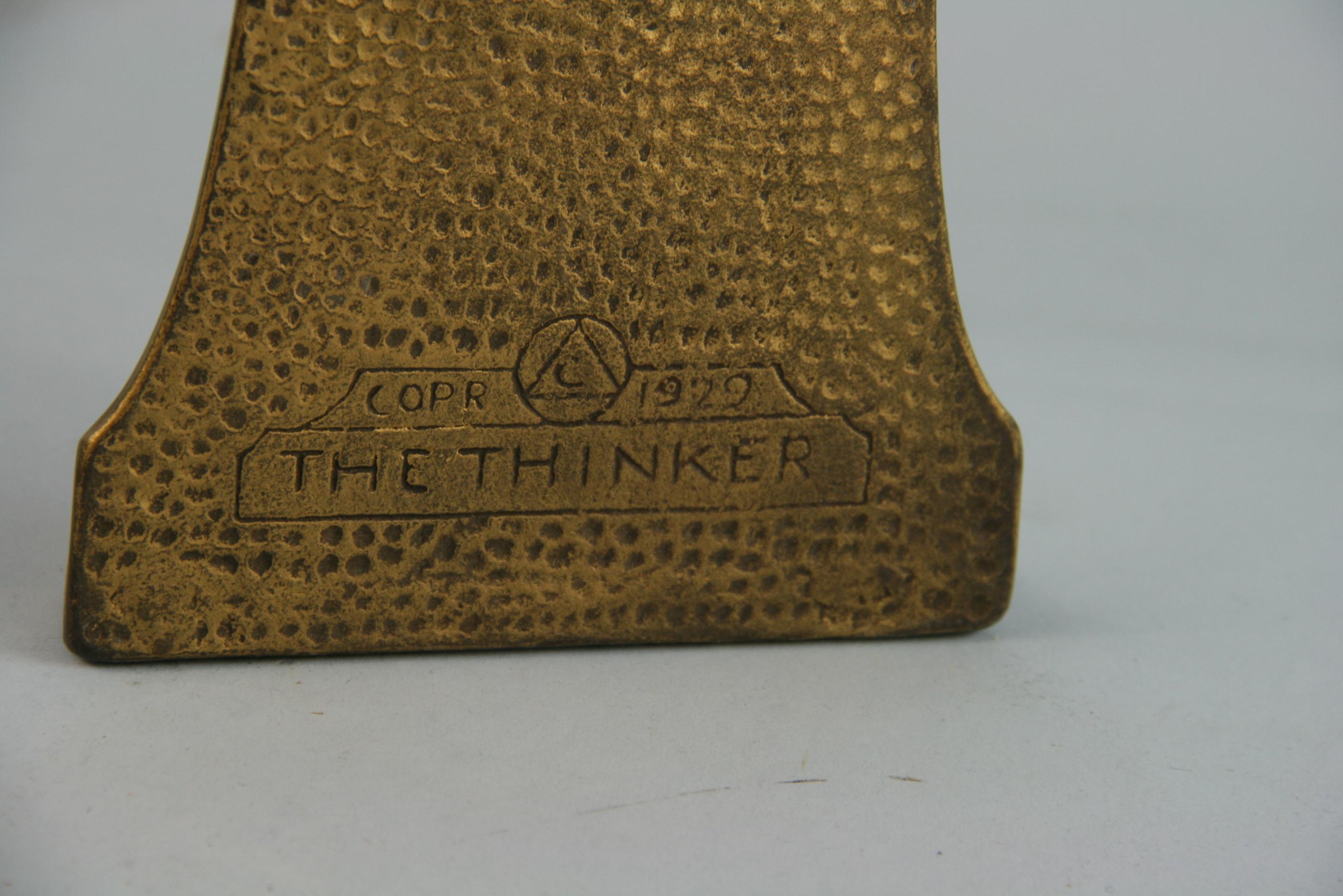 Inizio XX secolo Coppia di reggilibri Caldwell Thinker, 1929 in vendita