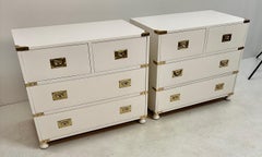 Pair Campaign Style Chests, USA c 1920s
