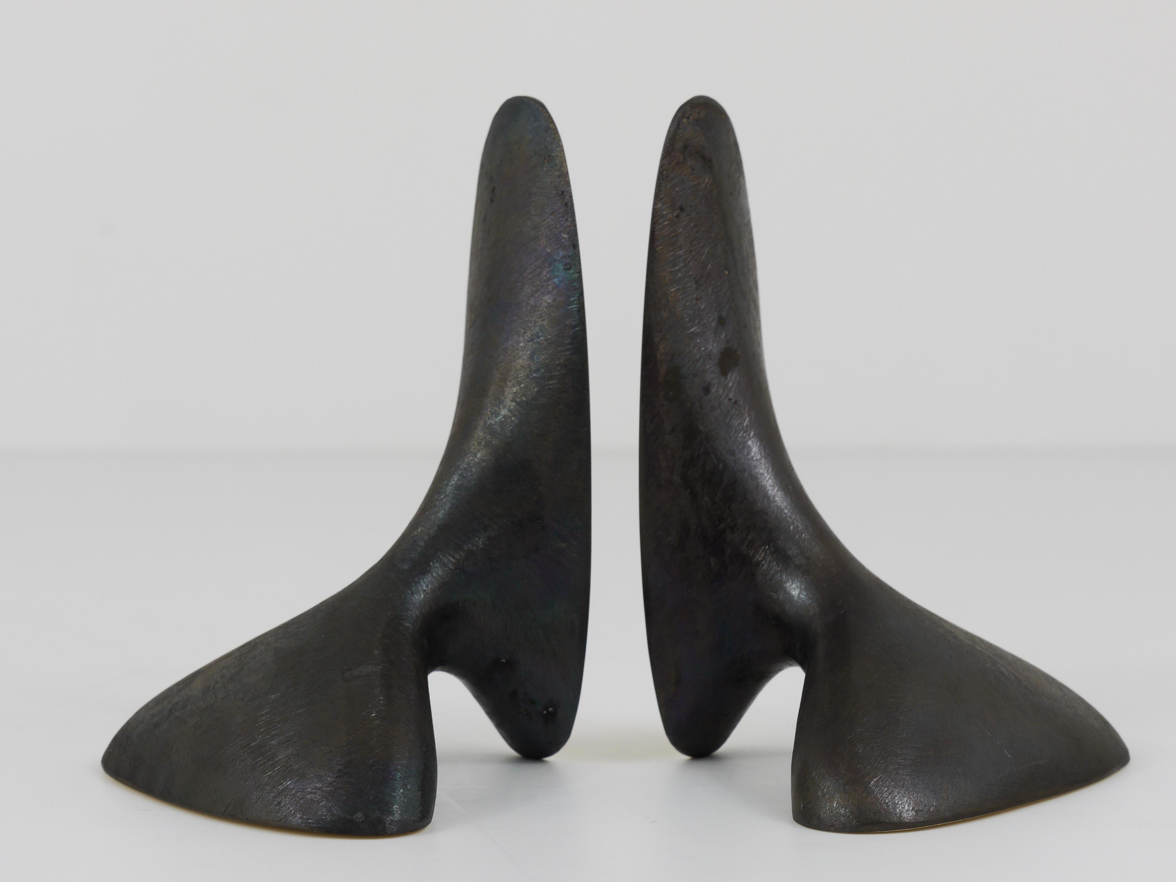 Pair Carl Auböck Minimalist Mid-Century Brass Bookends #3653, Vienna, Austria For Sale 5