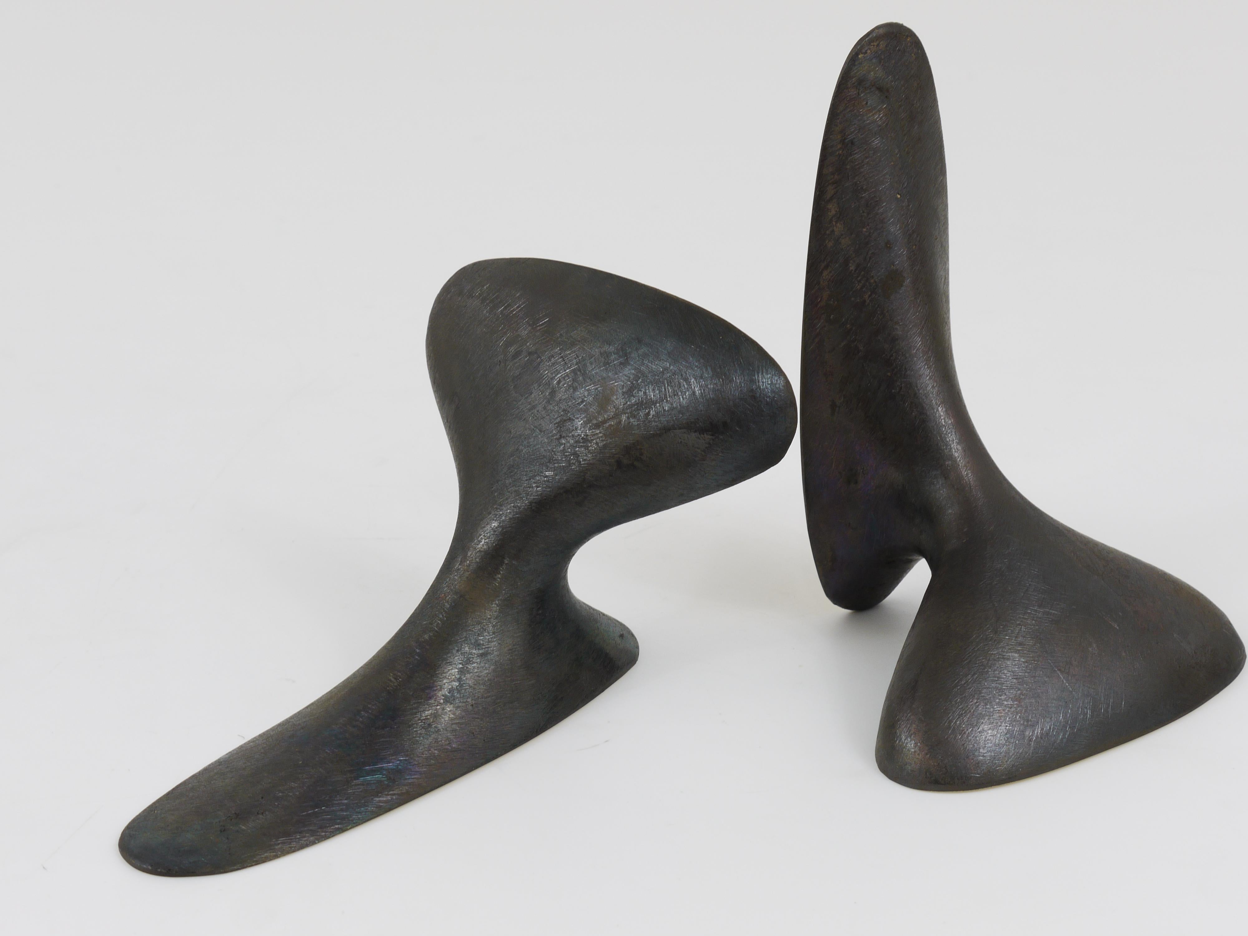 Pair Carl Auböck Minimalist Mid-Century Brass Bookends #3653, Vienna, Austria For Sale 6