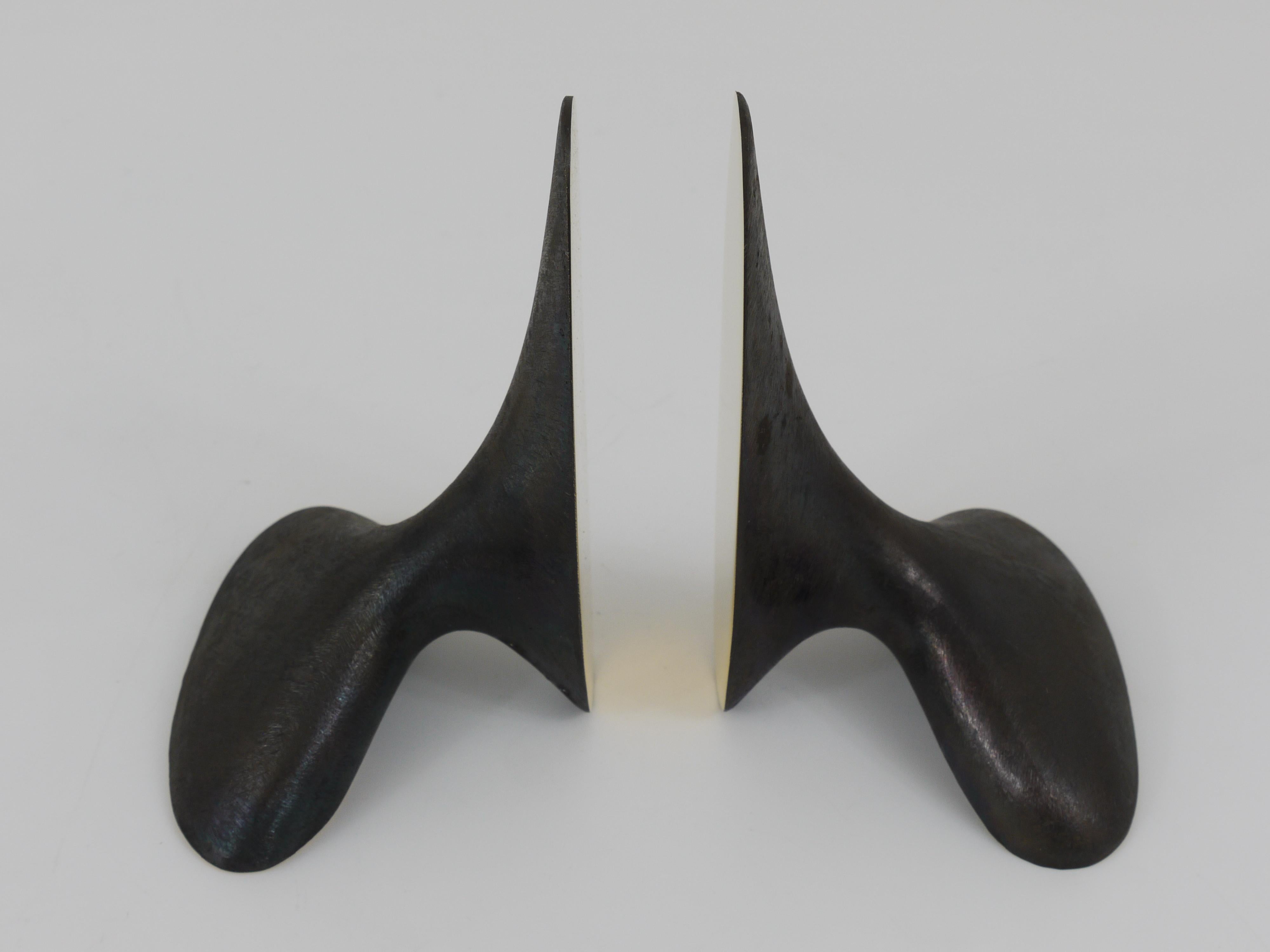 Contemporary Pair Carl Auböck Minimalist Mid-Century Brass Bookends #3653, Vienna, Austria For Sale