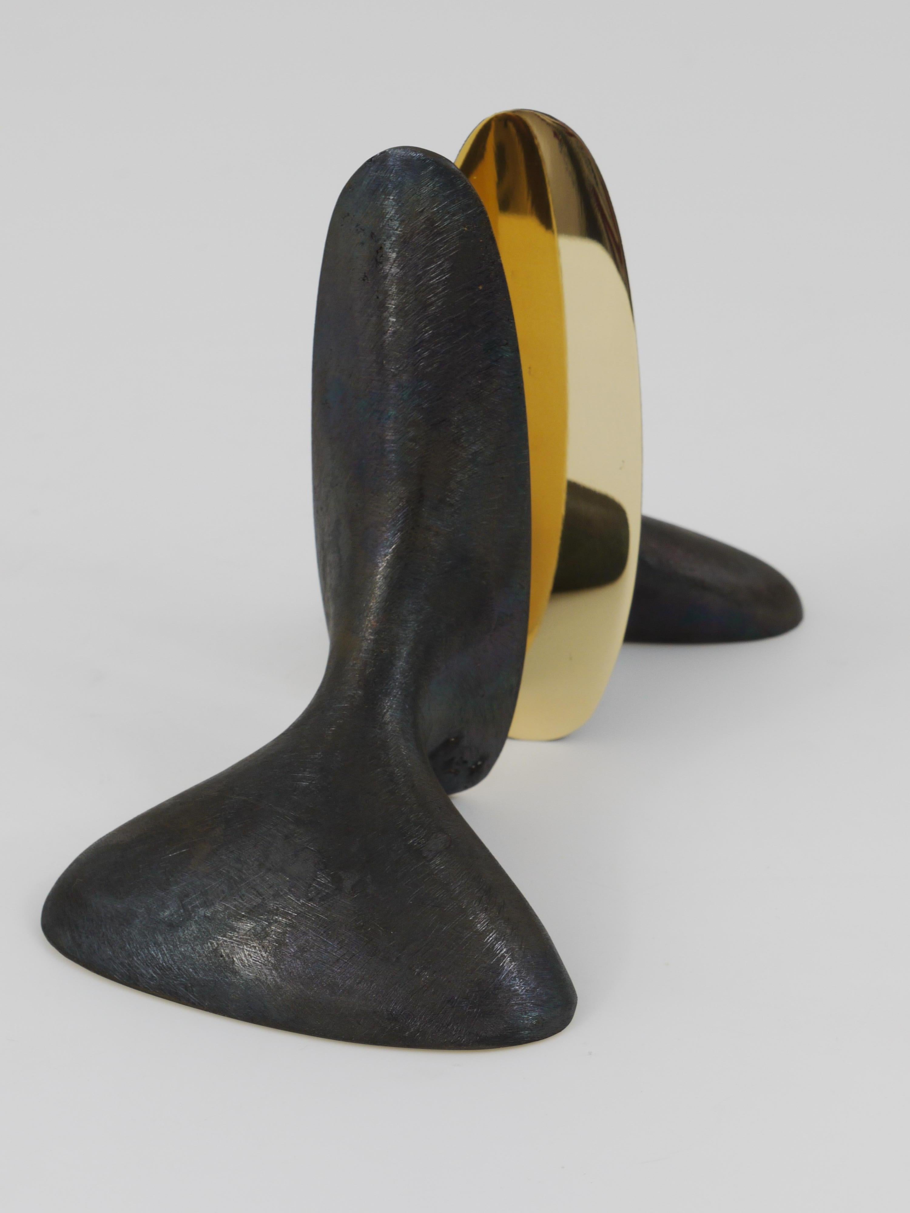 Pair Carl Auböck Minimalist Mid-Century Brass Bookends #3653, Vienna, Austria For Sale 3