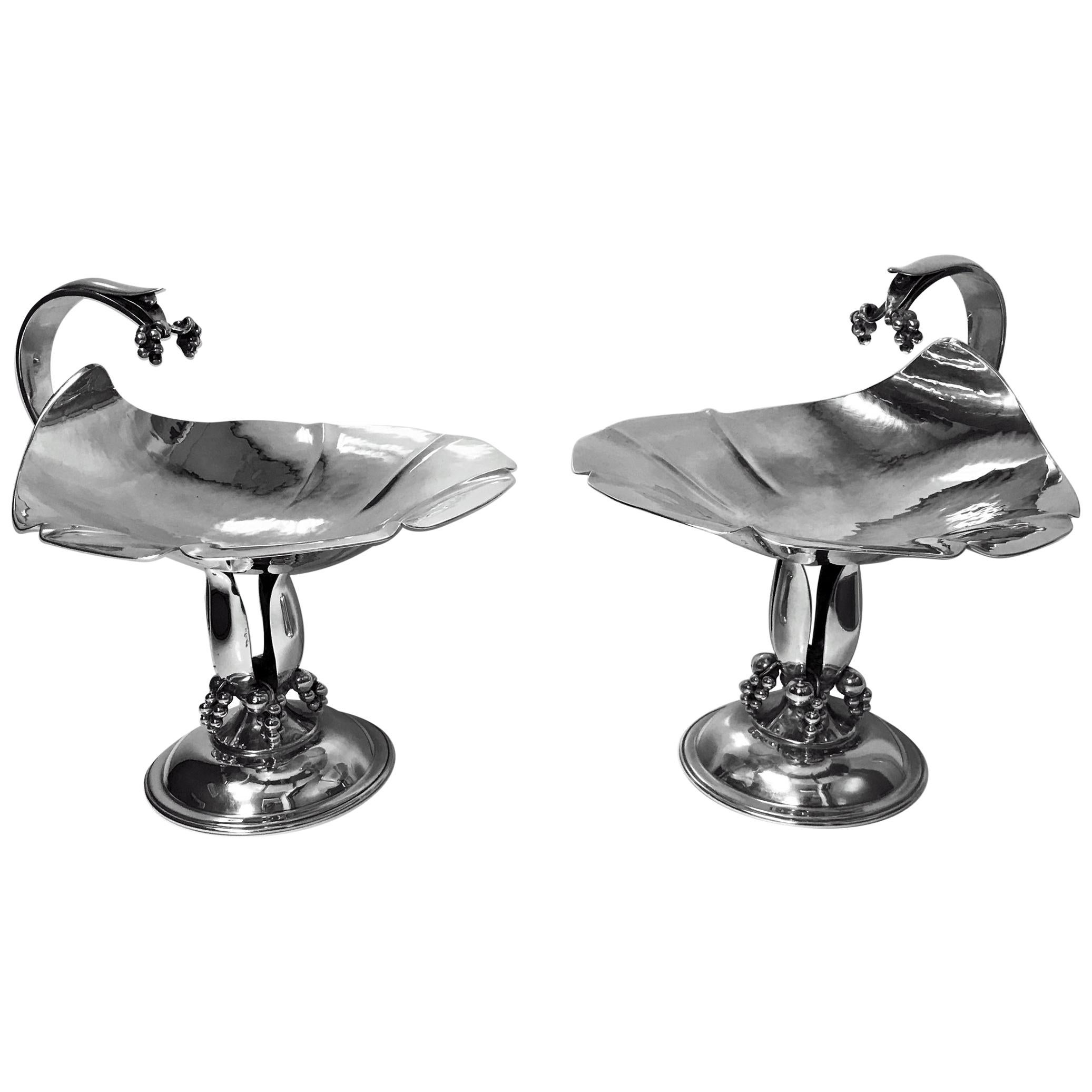 Pair of Carl Poul Petersen Sterling Silver Compotes, Montreal, circa 1940