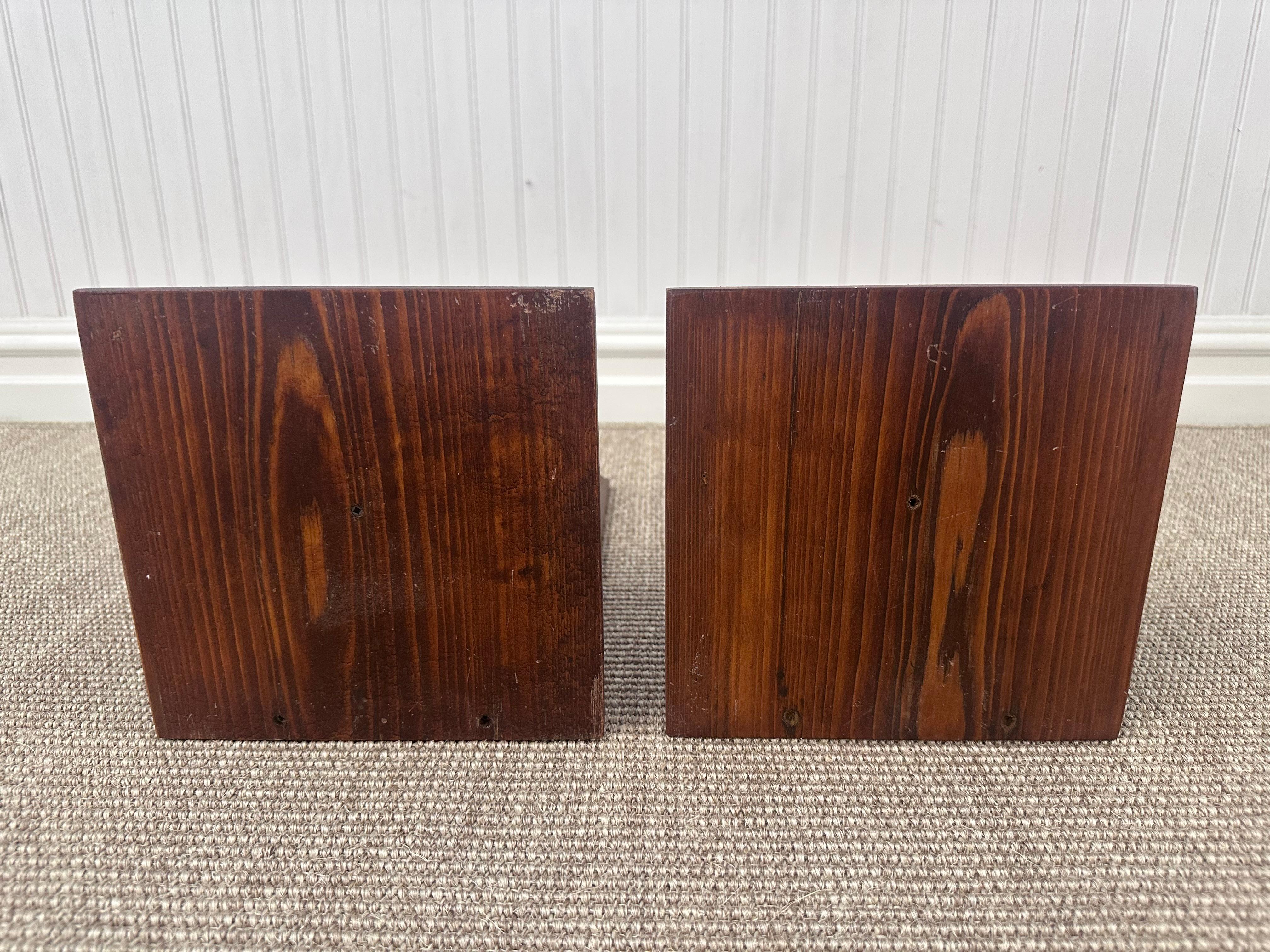 Pair Carved Bird Corbels or Bookends For Sale 3