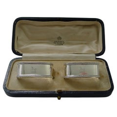 Pair Cased Antique Sterling Silver Napkin Rings by Asprey & Co.