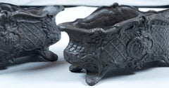 Pair of Cast Iron Footed Planters, France, circa 1900
