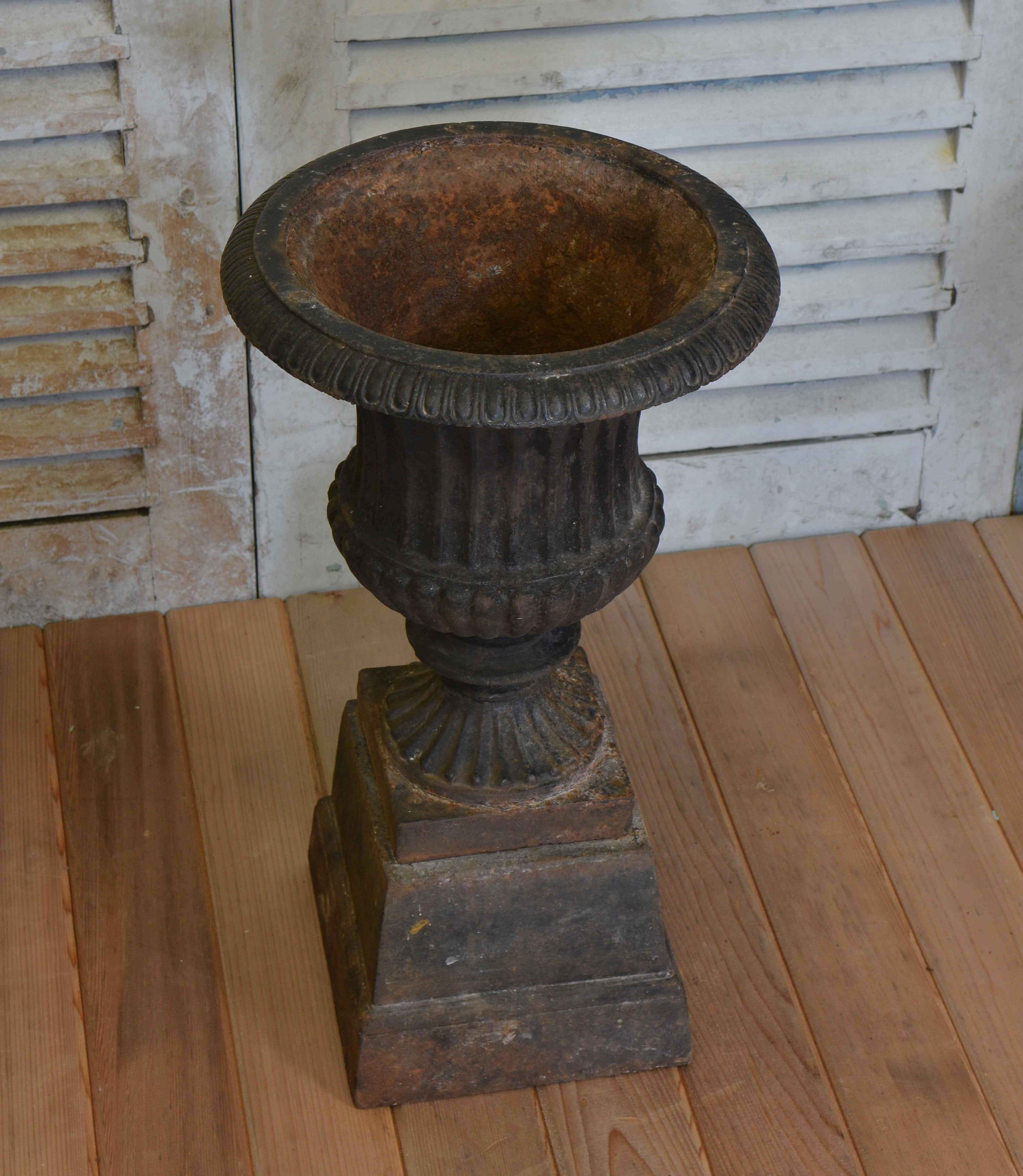 small cast iron urns