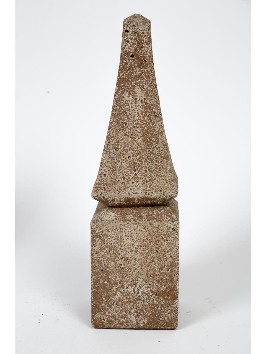 Pair Cast Stone Garden Obelisks, 20th Century For Sale 1