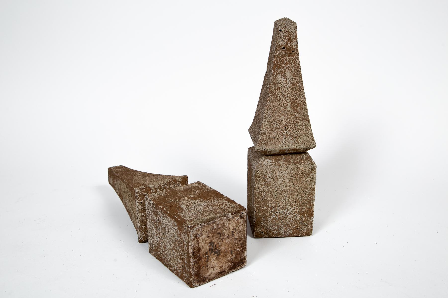 Pair Cast Stone Garden Obelisks, 20th Century For Sale 3