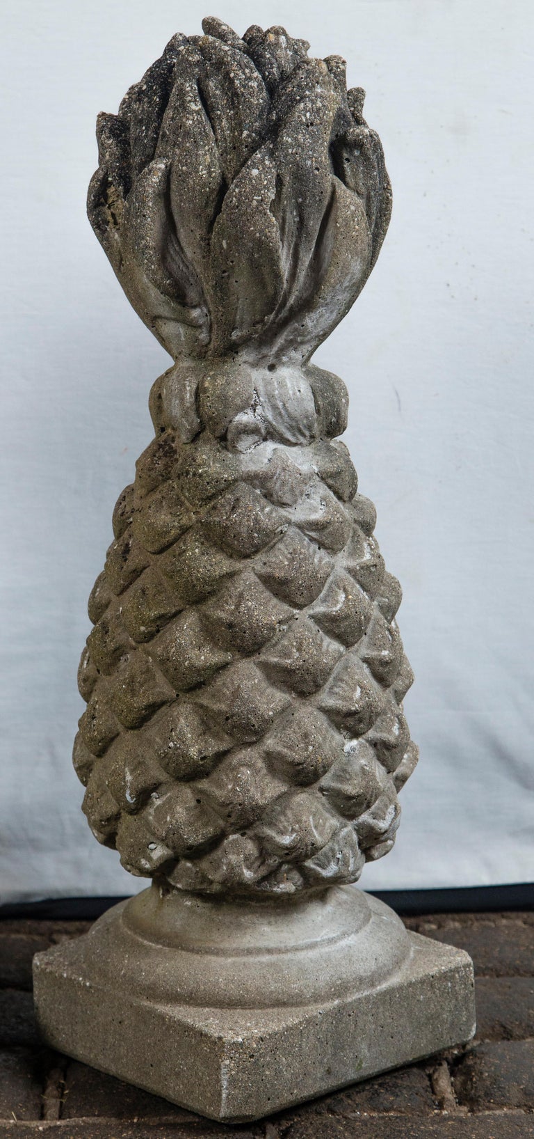 Pair of Cast Stone Pineapple Garden Ornaments at 1stDibs stone ornaments, pineapple ornaments