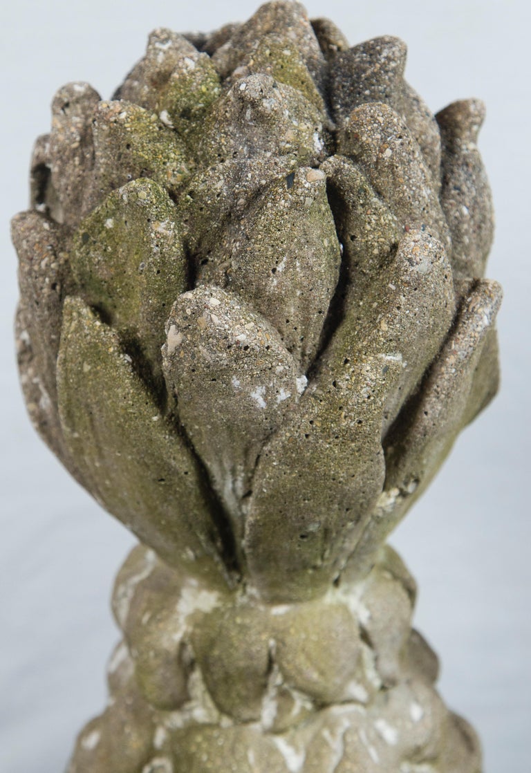 Pair of Cast Stone Pineapple Garden Ornaments at 1stDibs stone ornaments, pineapple ornaments