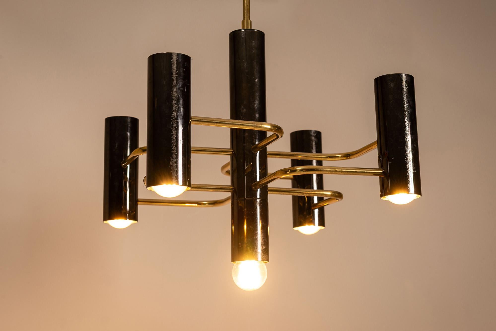 Paar Deckenleuchten von Gaetano Sciolari für Boulanger, Italien 1970er im Angebot 1