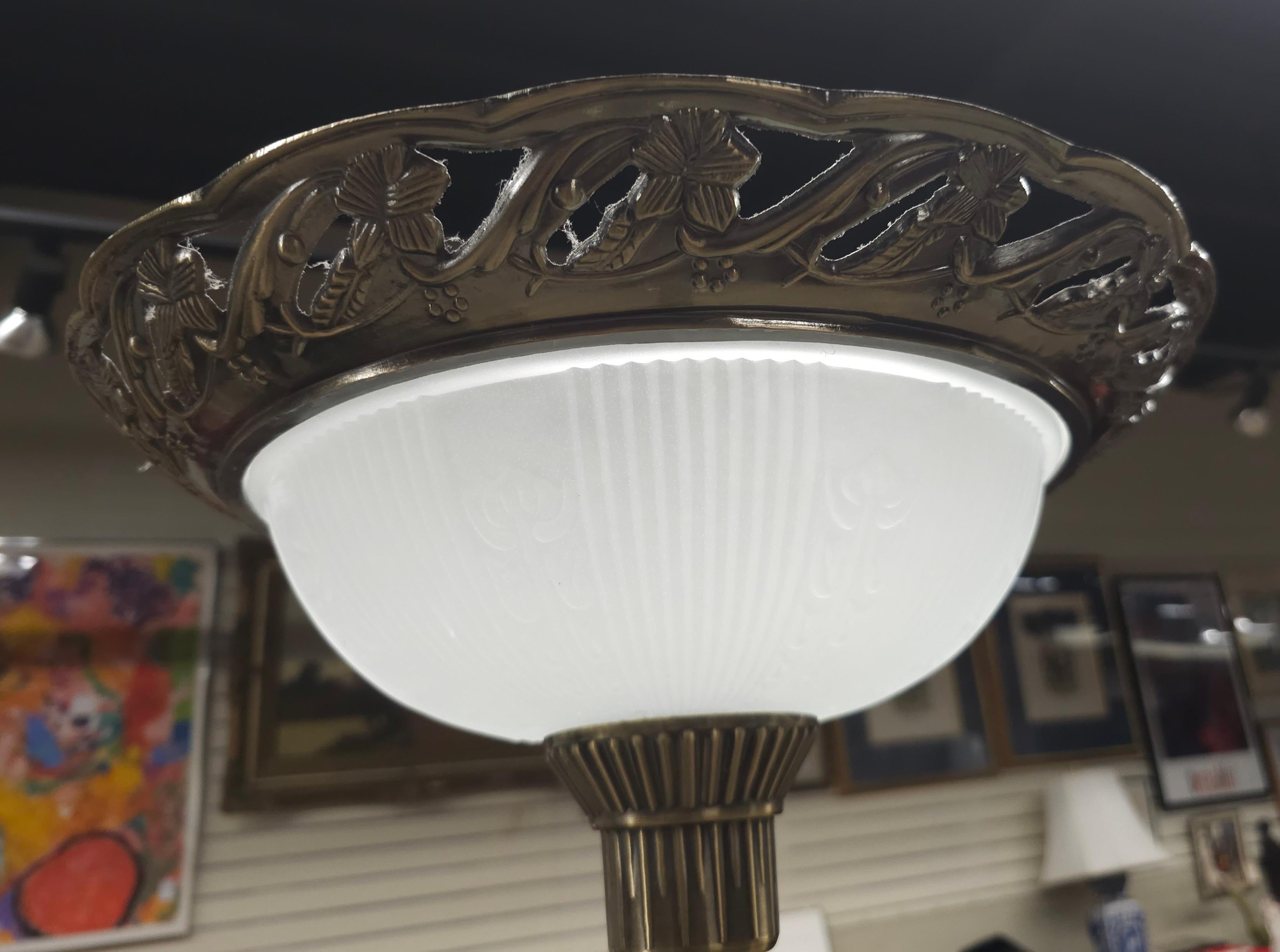 Pair Celina Regency Style Brass Torchiere Floor Lamps For Sale 3