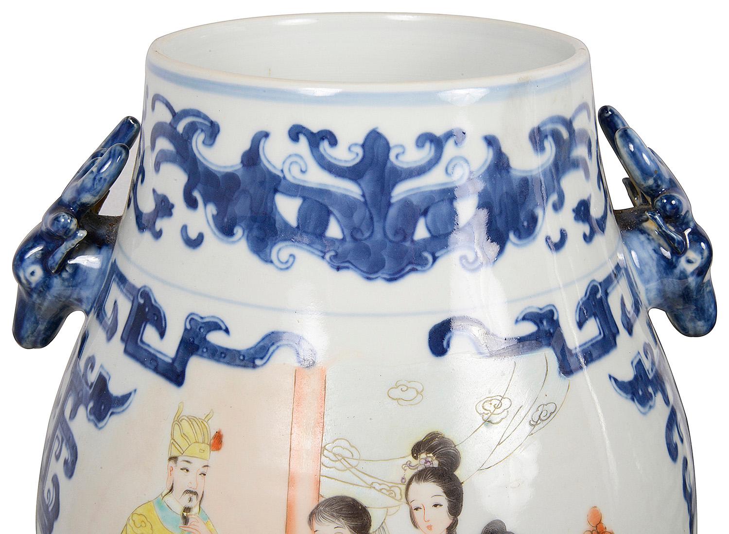 20ième siècle Paire de vases / lampes chinois du XXe siècle en vente