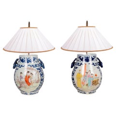 Pair Century Chinese Vases / Lamps