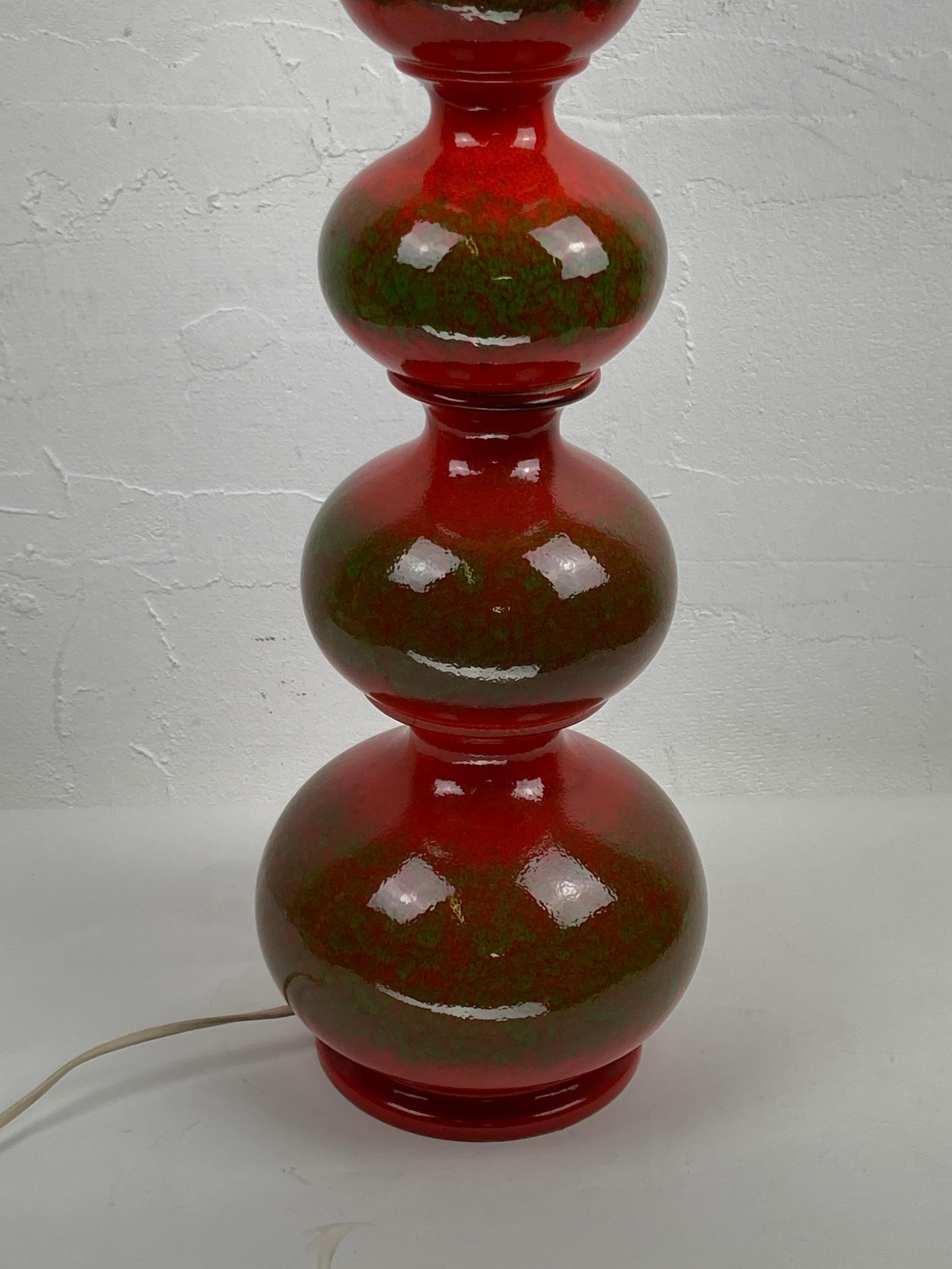 Pair ceramic bubbly wavy floor or table lamp by Kaiser Leuchten, 1960s For Sale 7