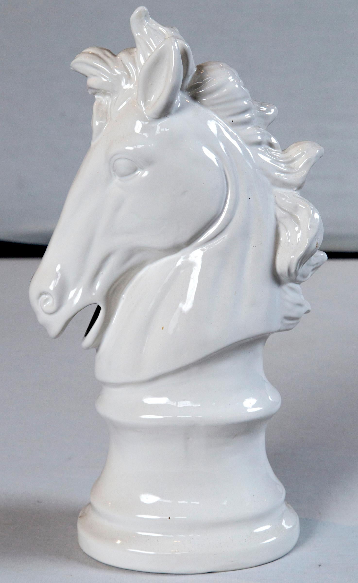 Unknown Pair of Ceramic Horse Heads
