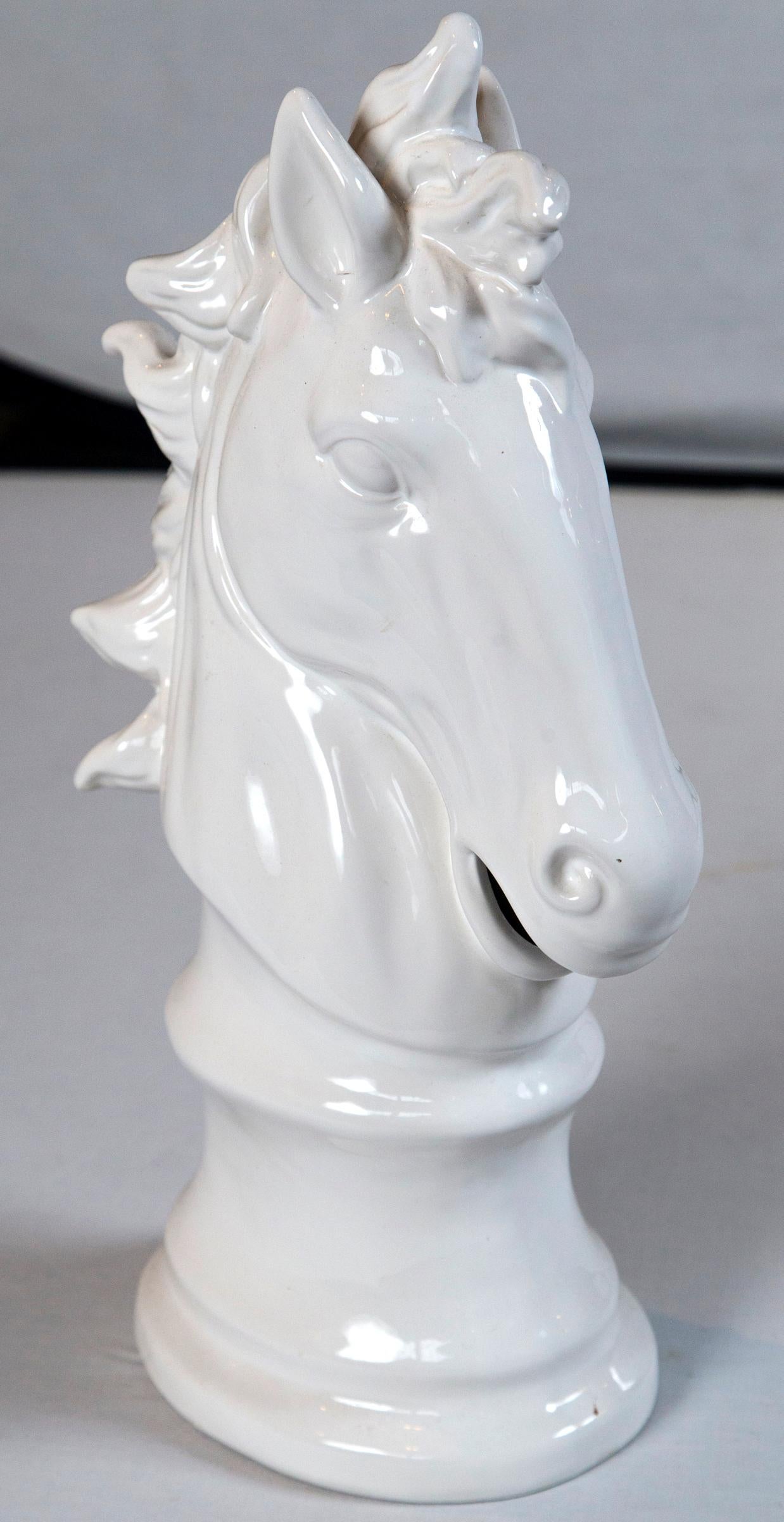 Pair of Ceramic Horse Heads 1