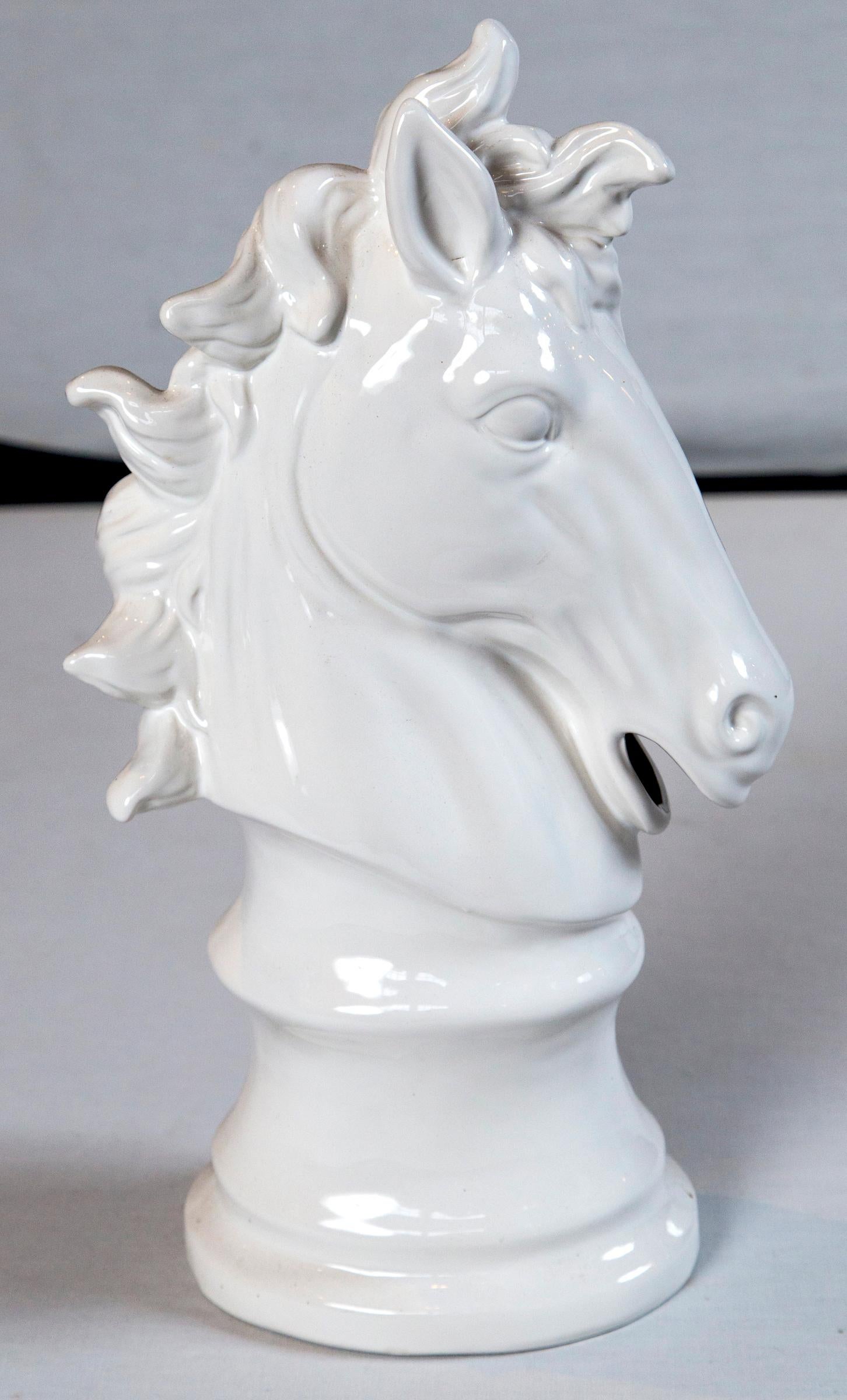 Pair of Ceramic Horse Heads 2