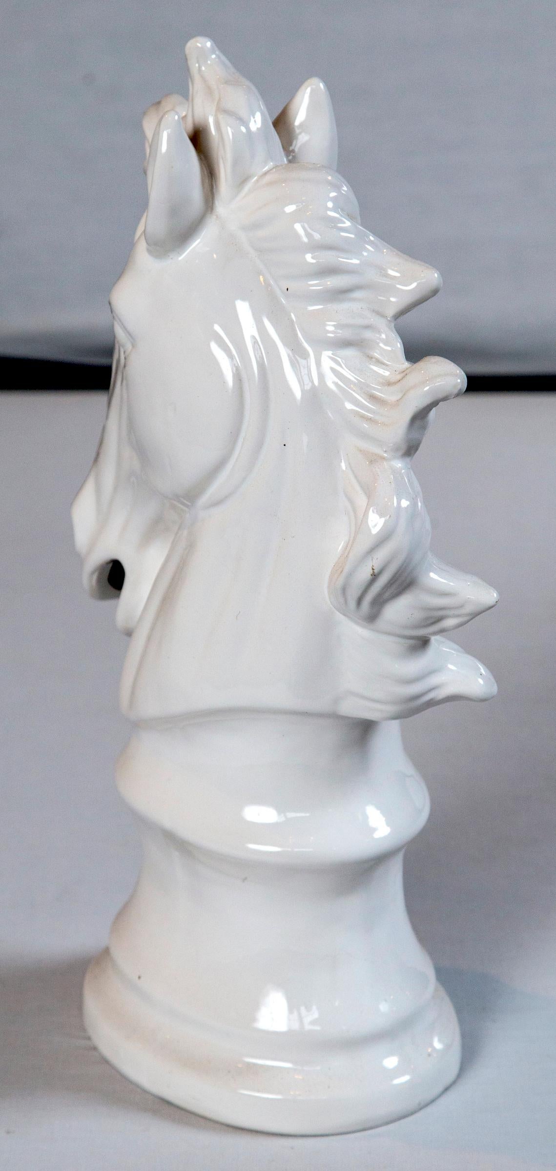 Pair of Ceramic Horse Heads 4