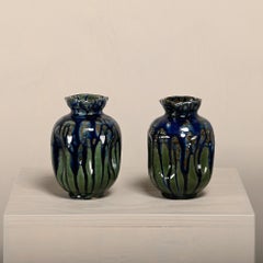 Pair ceramic Vases Art Nouveau or Art Deco France, 1930s
