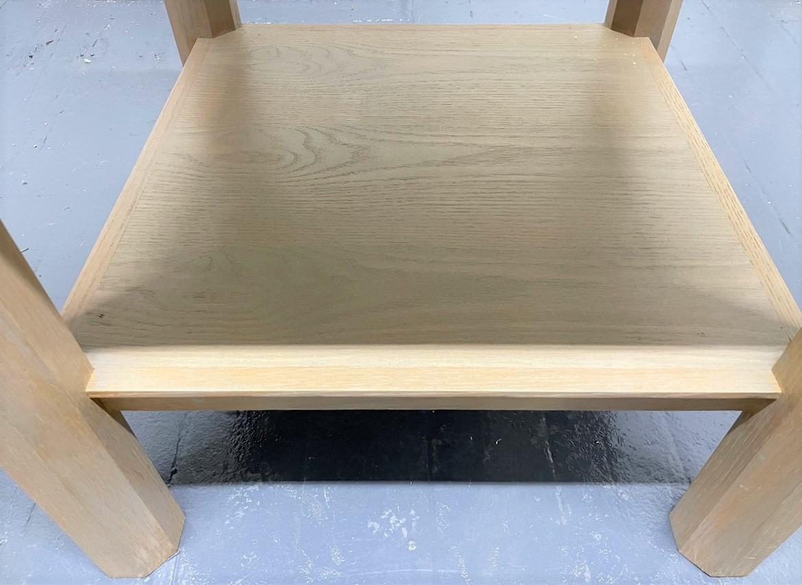 cerused oak side table
