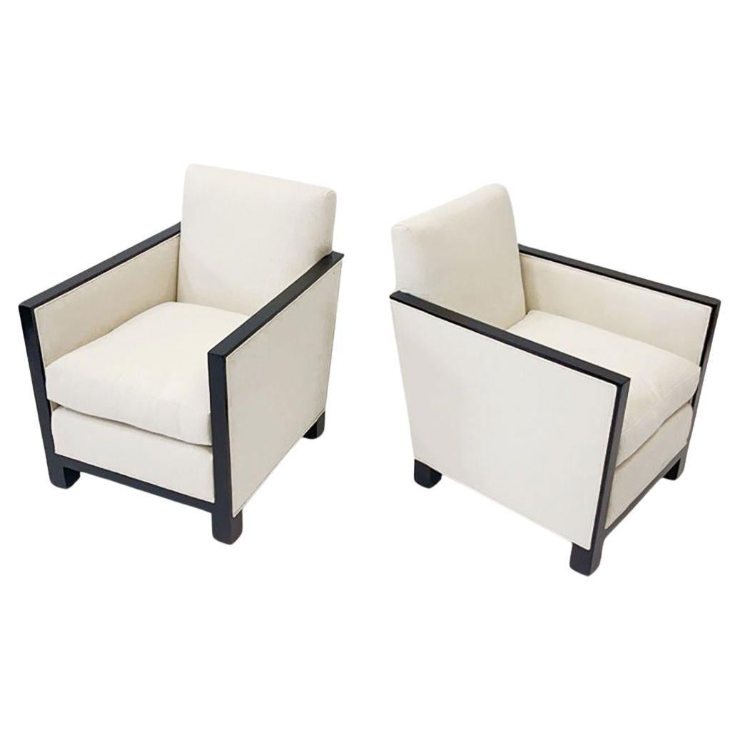 Pair Chairs in the Style of Jean Michel Frank, circa 1930s For Sale
