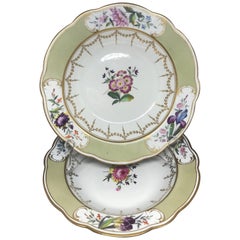 Pair of Chamberlain Worcester Soup Plates