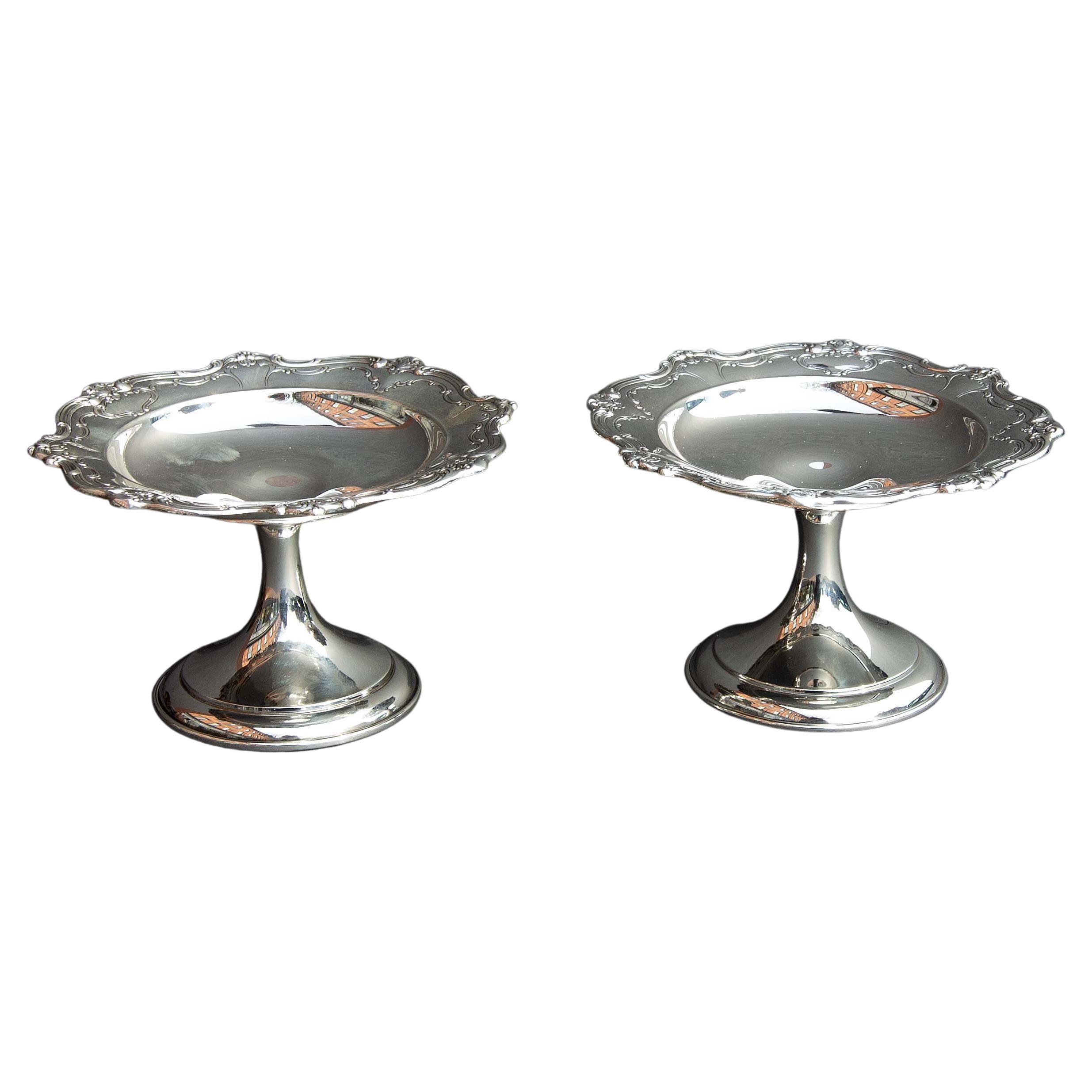 Pair Chantilly Sterling Compotes by Gorham