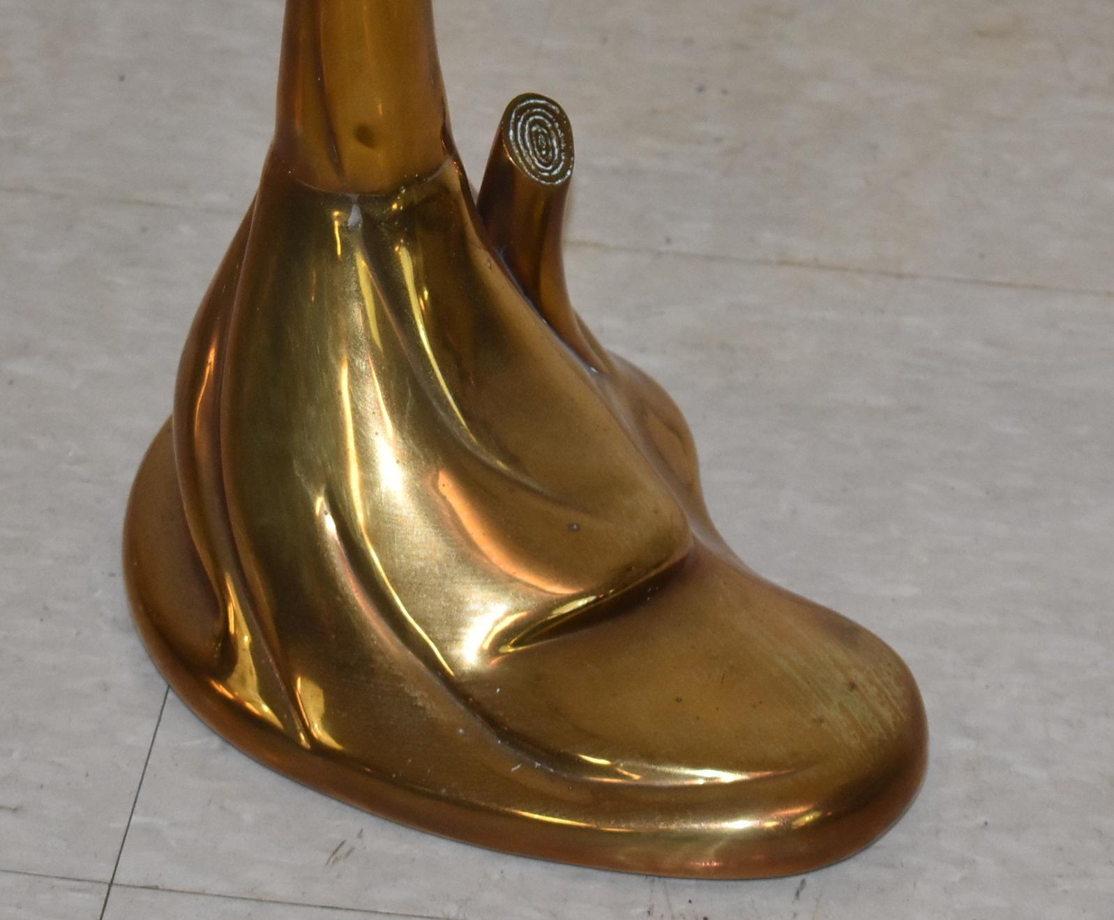 Coppia di lampade da terra regolabili Chapman Brass Palm Tree Faux Boi In condizioni buone in vendita a Toledo, OH