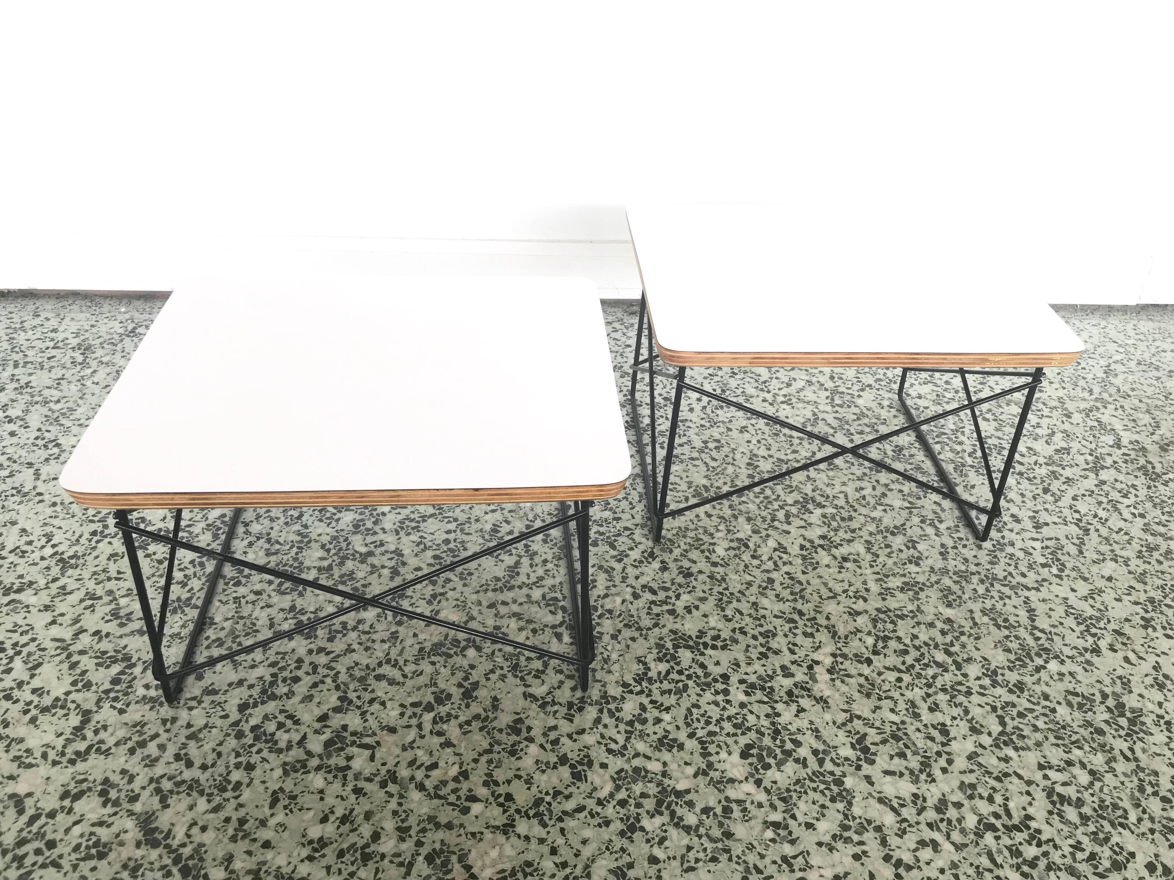 Pair of Charles and Ray Eames LTR Table by Herman Miller In Excellent Condition In St. Louis, MO