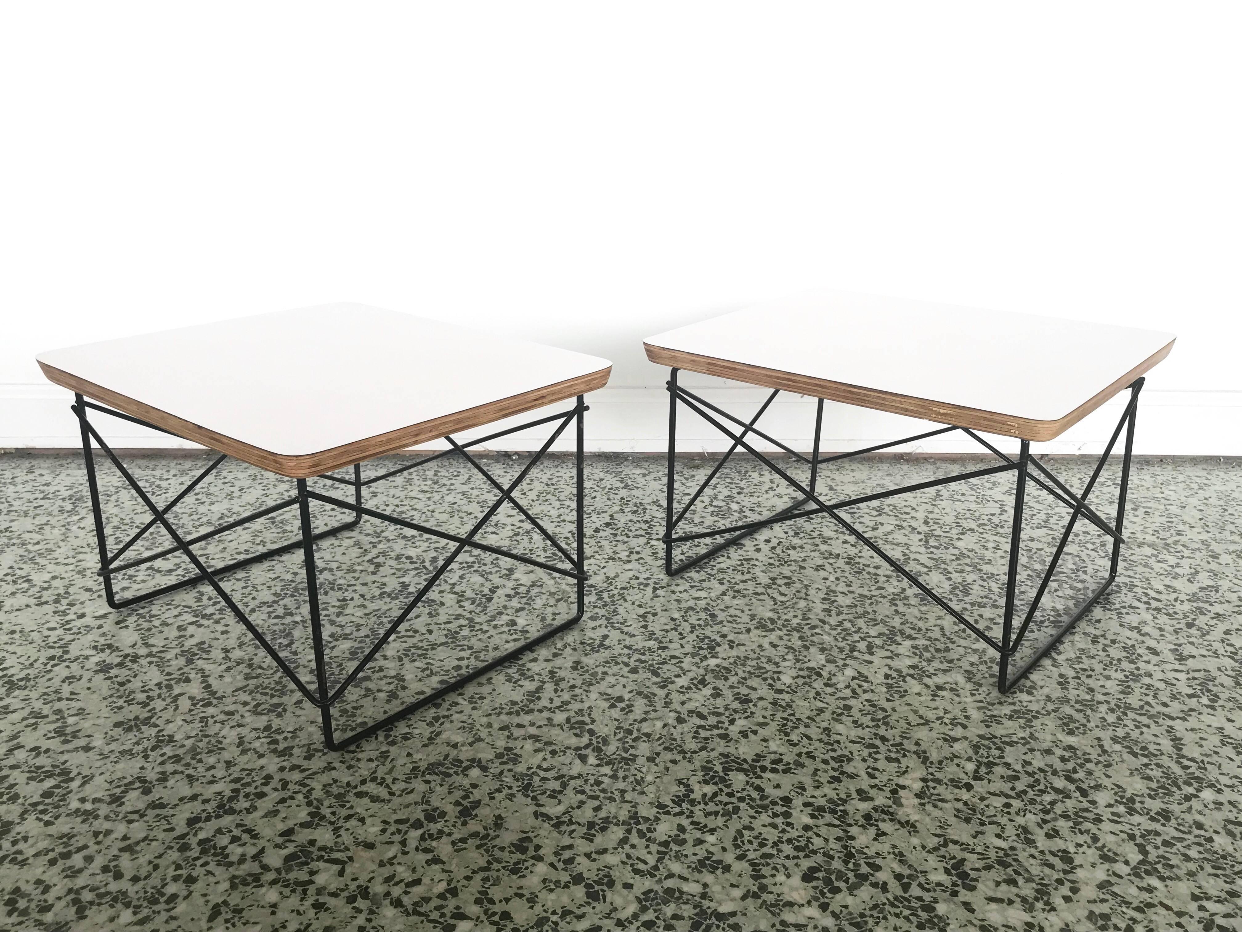 20th Century Pair of Charles and Ray Eames LTR Table by Herman Miller