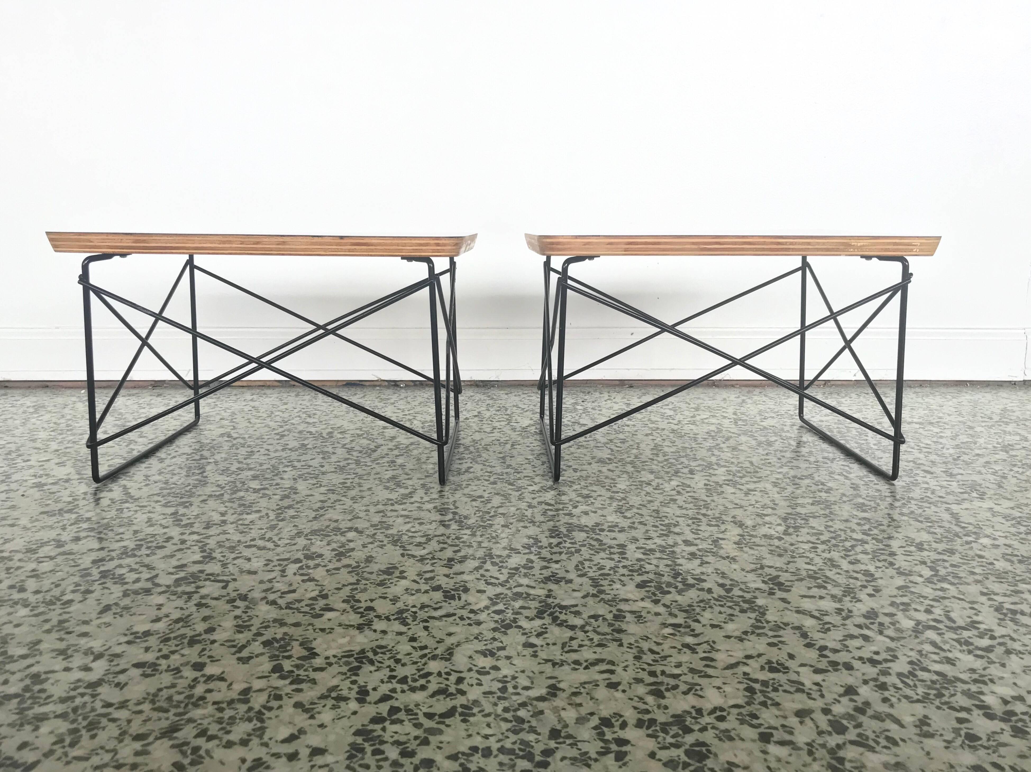 Pair of Charles and Ray Eames LTR Table by Herman Miller 1