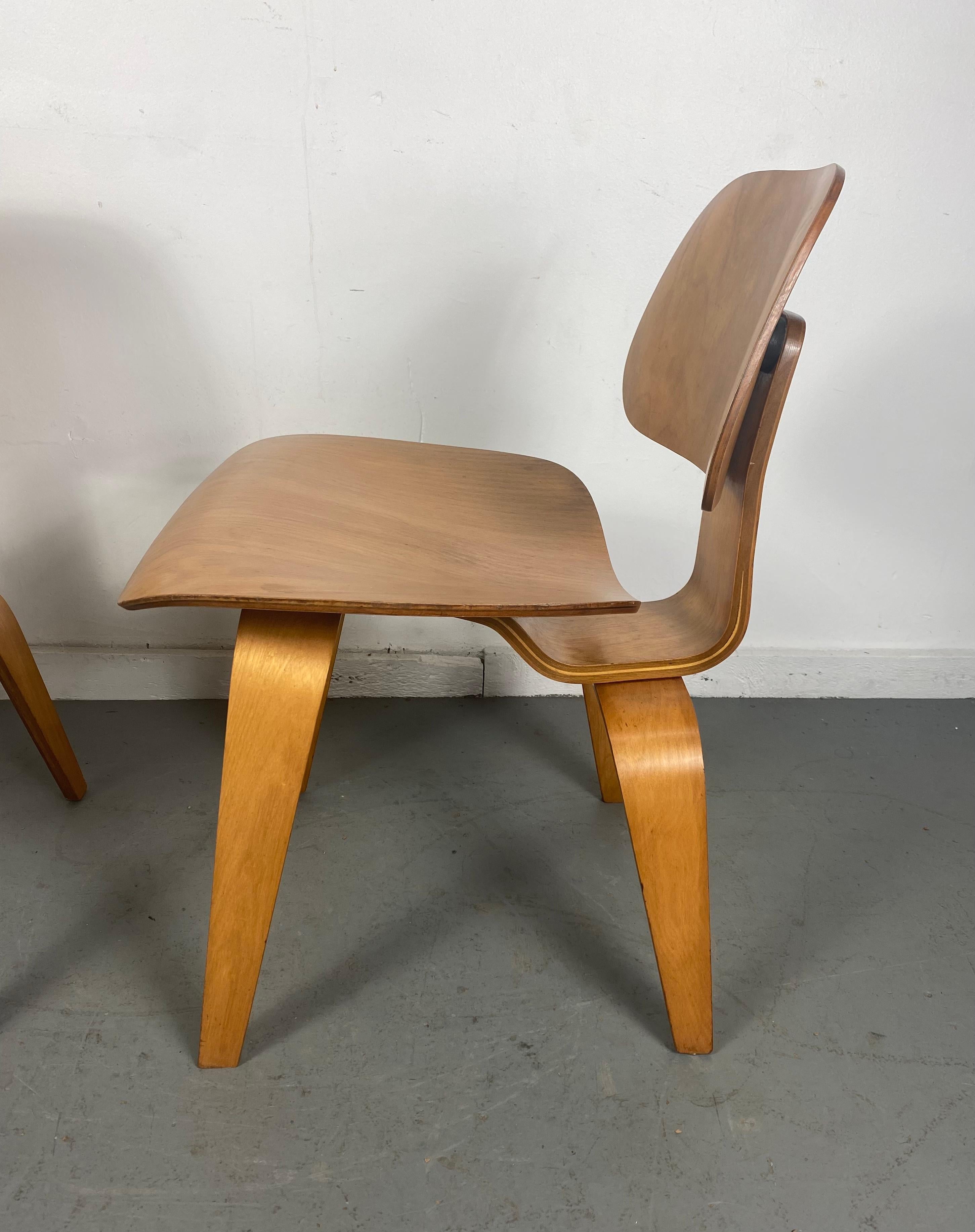 Pair Charles Eames D C W 'dining chairs' Herman Miller 5