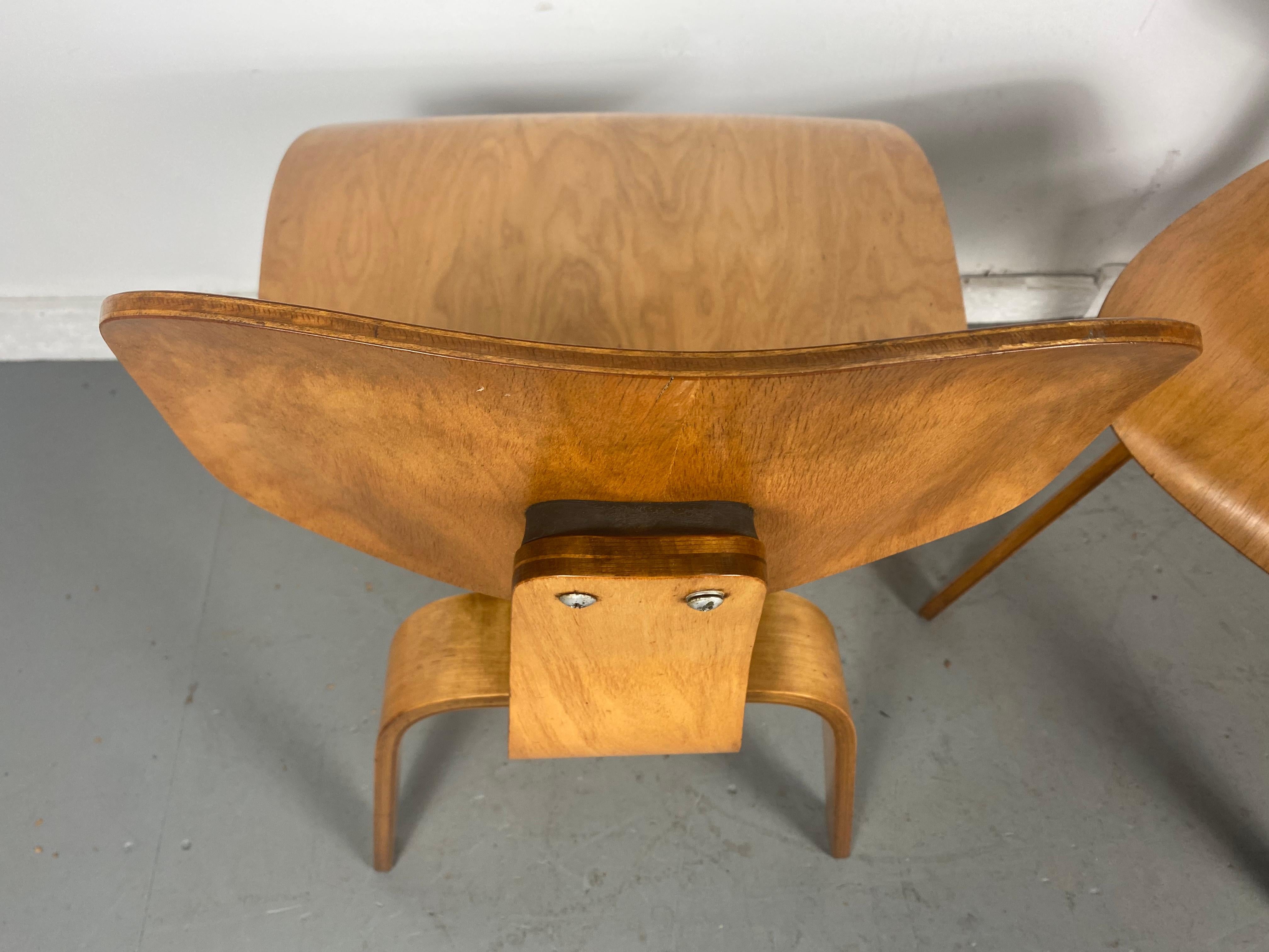 Mid-20th Century Pair Charles Eames D C W 'dining chairs' Herman Miller