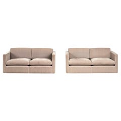 Pair Charles Pfister for Knoll Mohair Settees, 1980